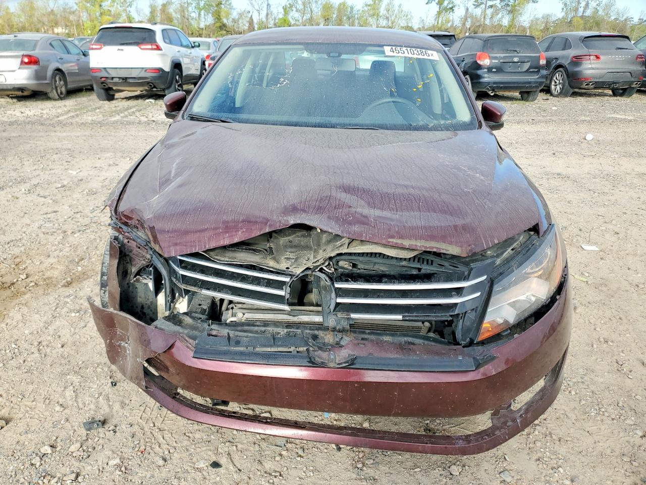 2012 Volkswagen Passat S Burgundy vin: 1VWAP7A32CC034846