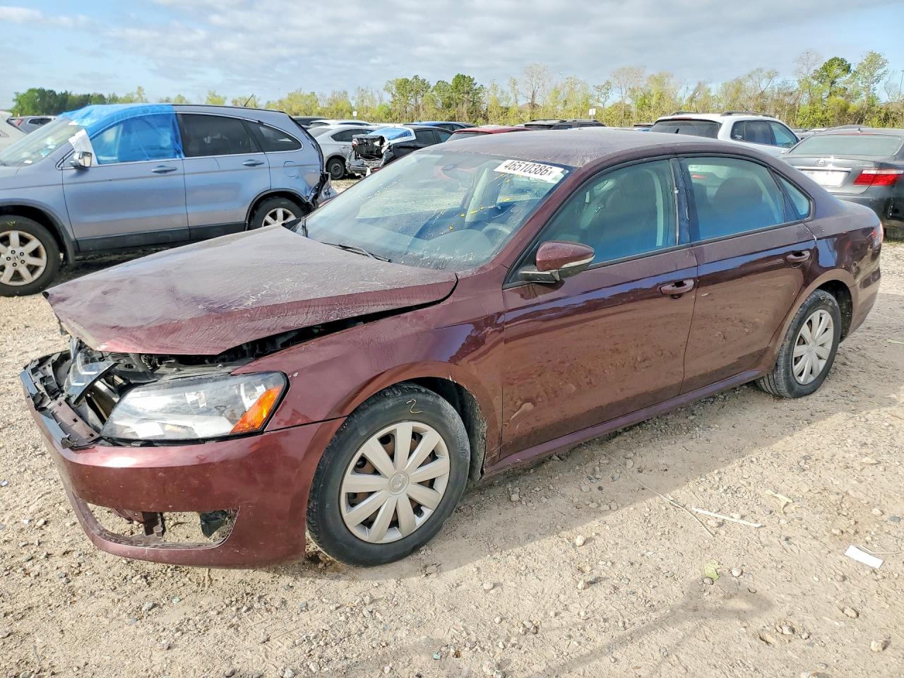2012 Volkswagen Passat S Burgundy vin: 1VWAP7A32CC034846