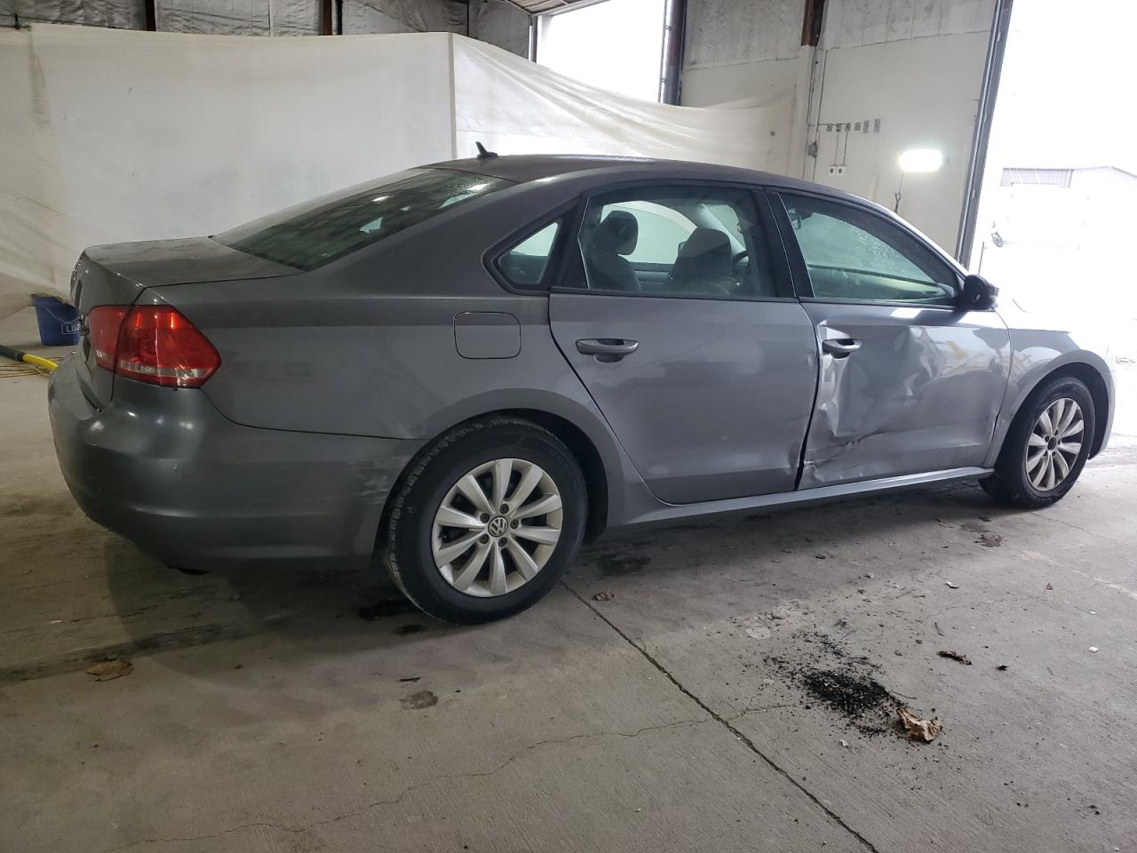 2013 Volkswagen Passat S Gray vin: 1VWAP7A32DC029051