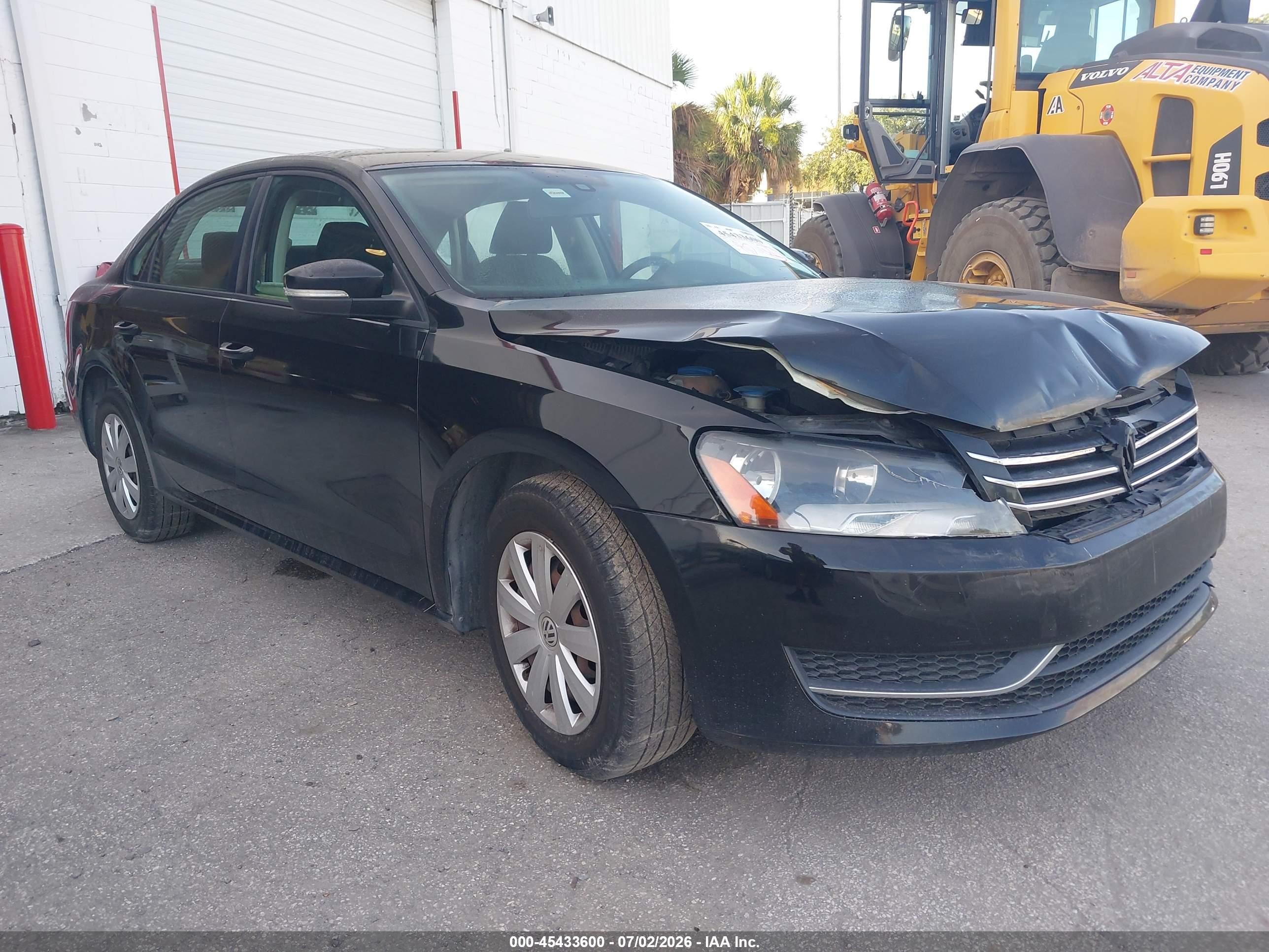 2013 Volkswagen Passat 2.5l S Black vin: 1VWAP7A32DC060493