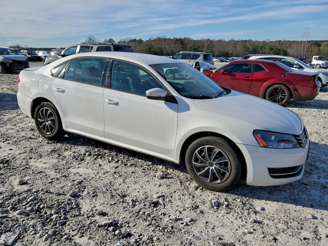 2014 Volkswagen Passat S White vin: 1VWAP7A32EC010324