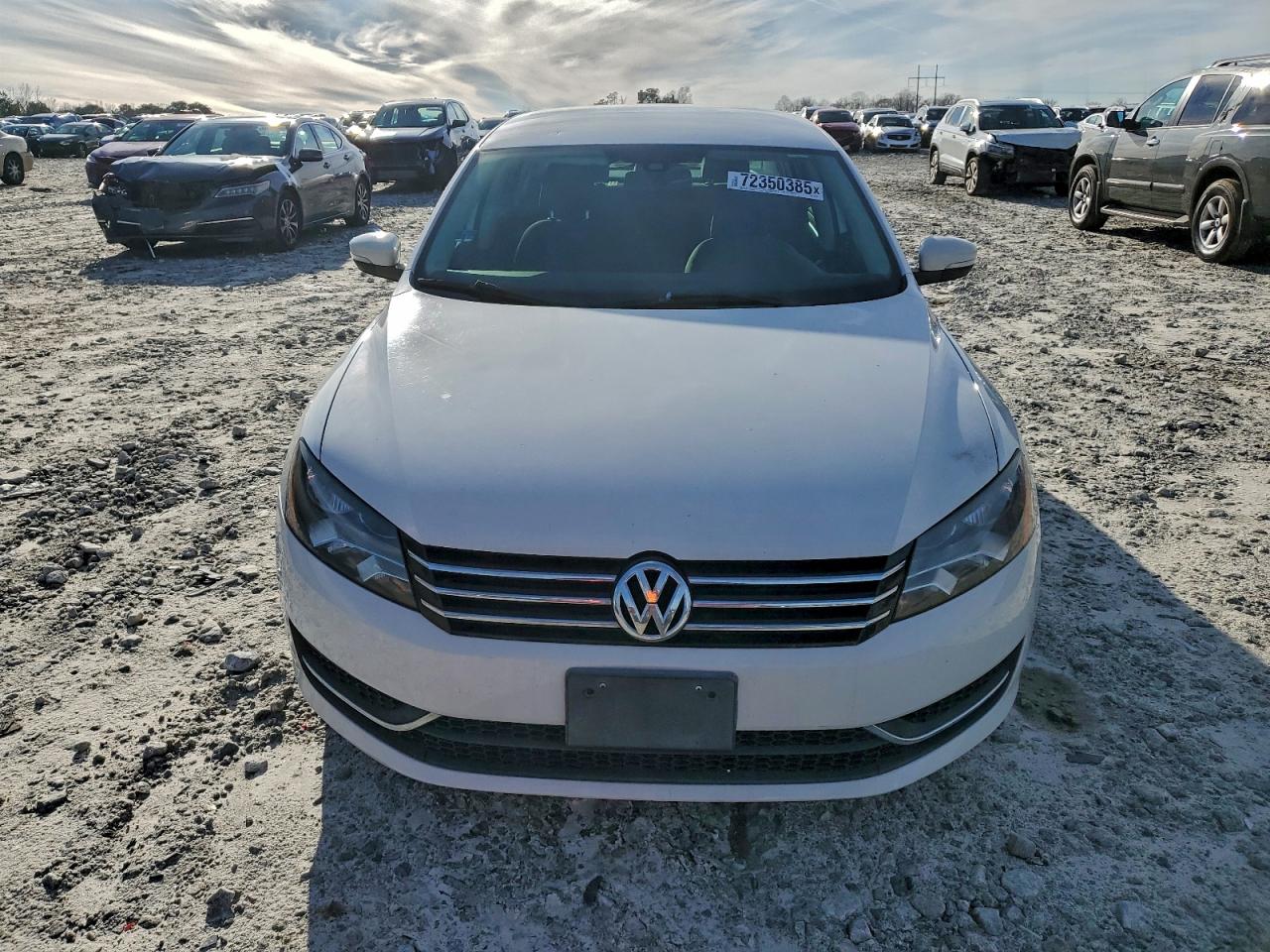 2014 Volkswagen Passat S White vin: 1VWAP7A32EC010324