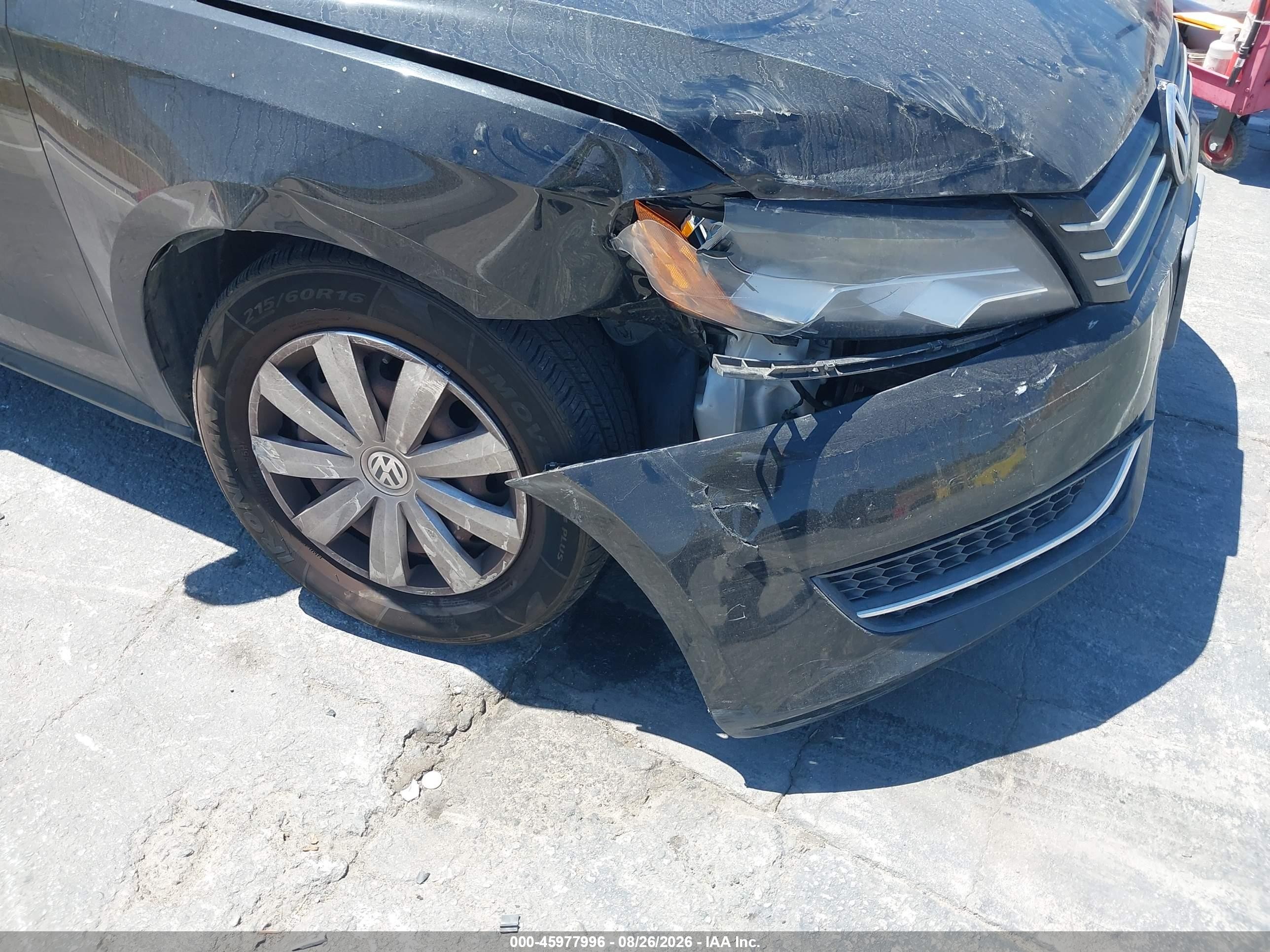2013 Volkswagen Passat 2.5l S Черный vin: 1VWAP7A33DC024358