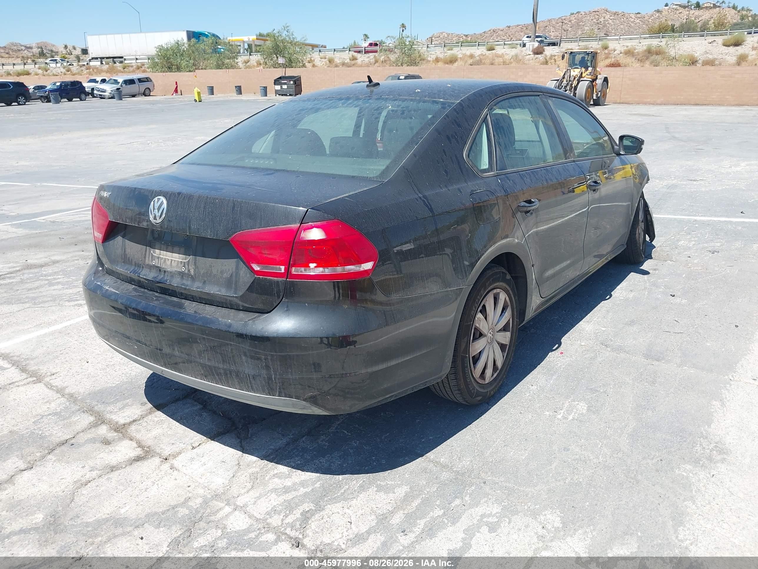 2013 Volkswagen Passat 2.5l S Черный vin: 1VWAP7A33DC024358