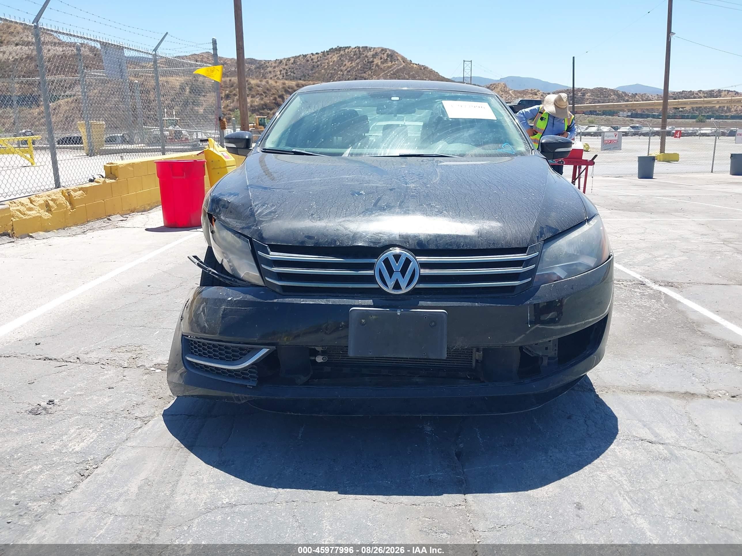 2013 Volkswagen Passat 2.5l S Черный vin: 1VWAP7A33DC024358