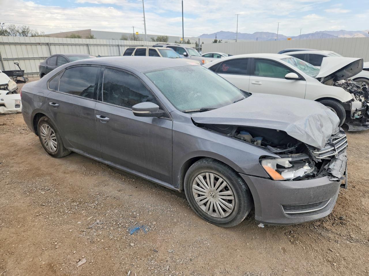 2014 Volkswagen Passat S Gray vin: 1VWAP7A33EC023485