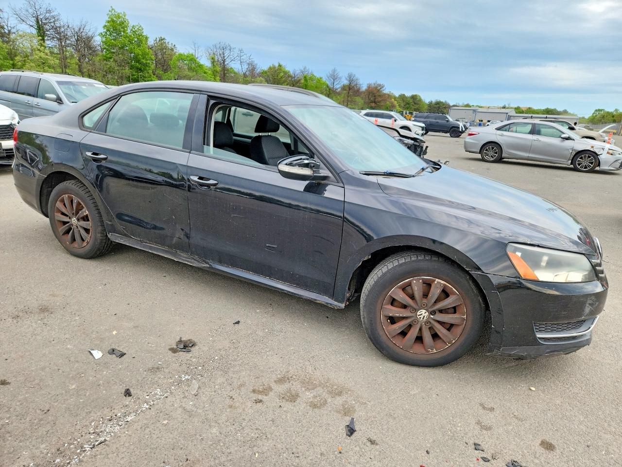 2012 Volkswagen Passat Black vin: 1VWAP7A34CC027445