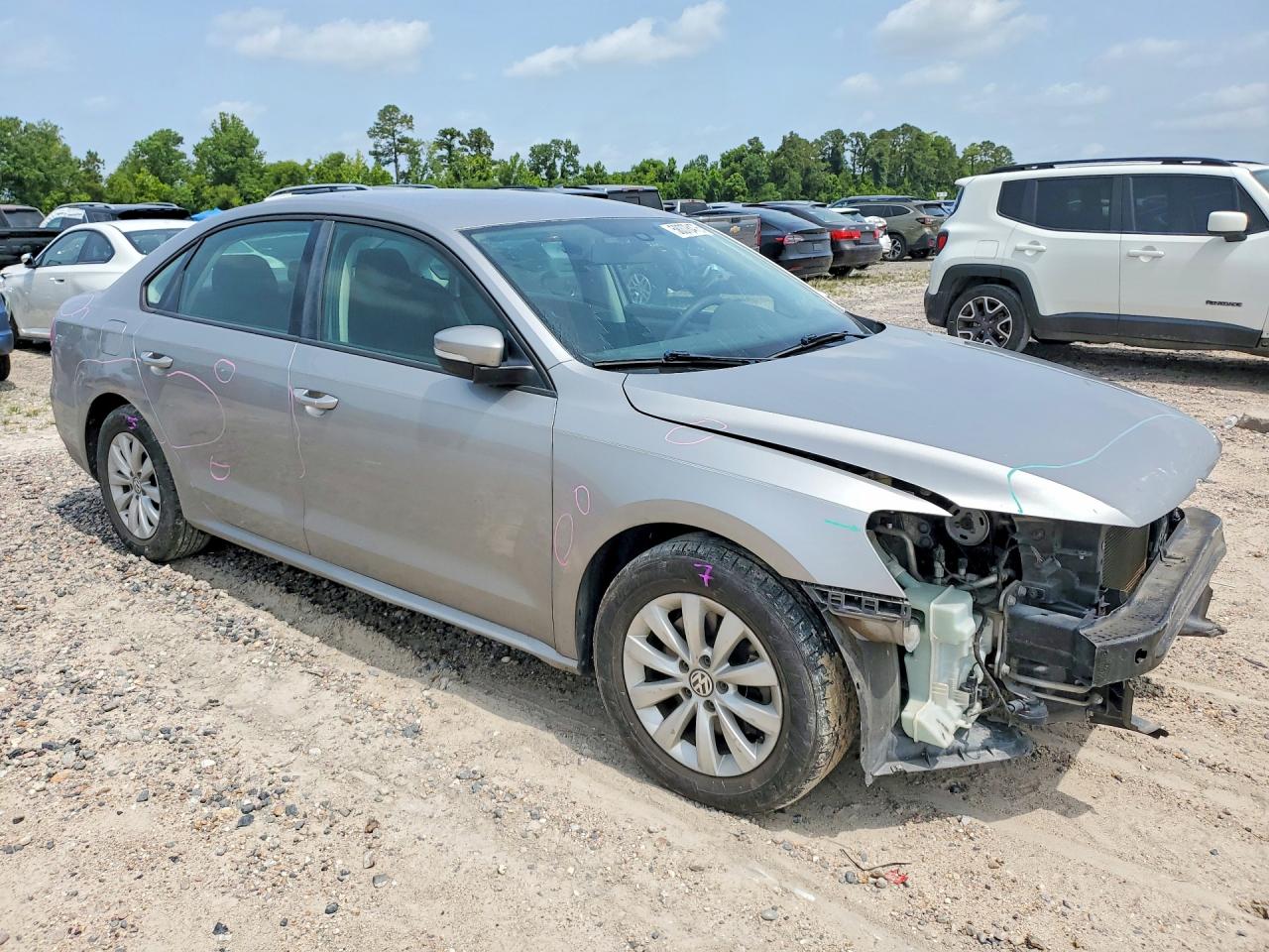 2012 Volkswagen Passat S Silver vin: 1VWAP7A34CC077701