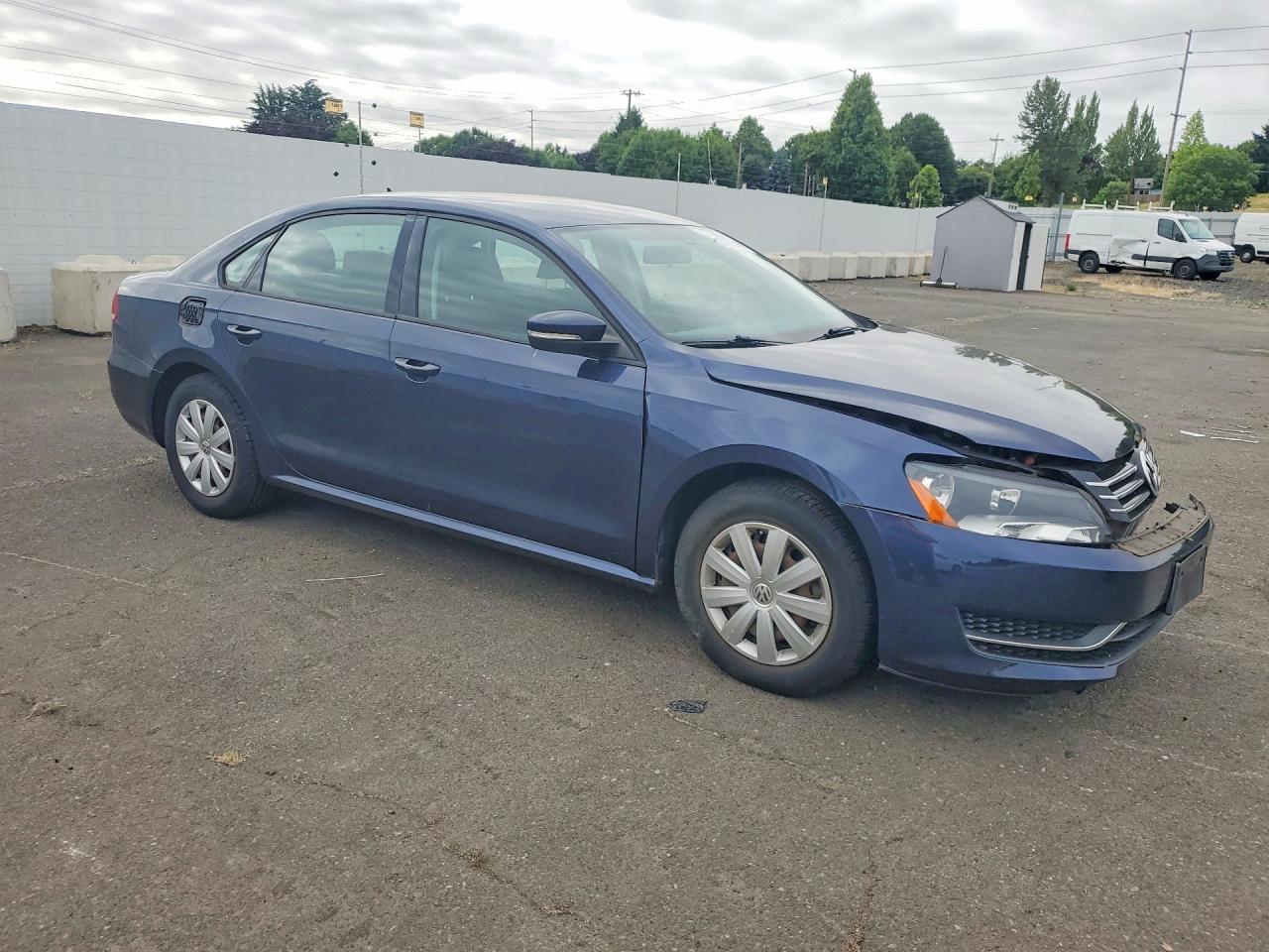 2013 Volkswagen Passat S Blue vin: 1VWAP7A34DC040097