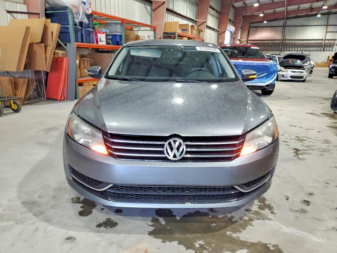 2013 Volkswagen Passat S Gray vin: 1VWAP7A34DC047339