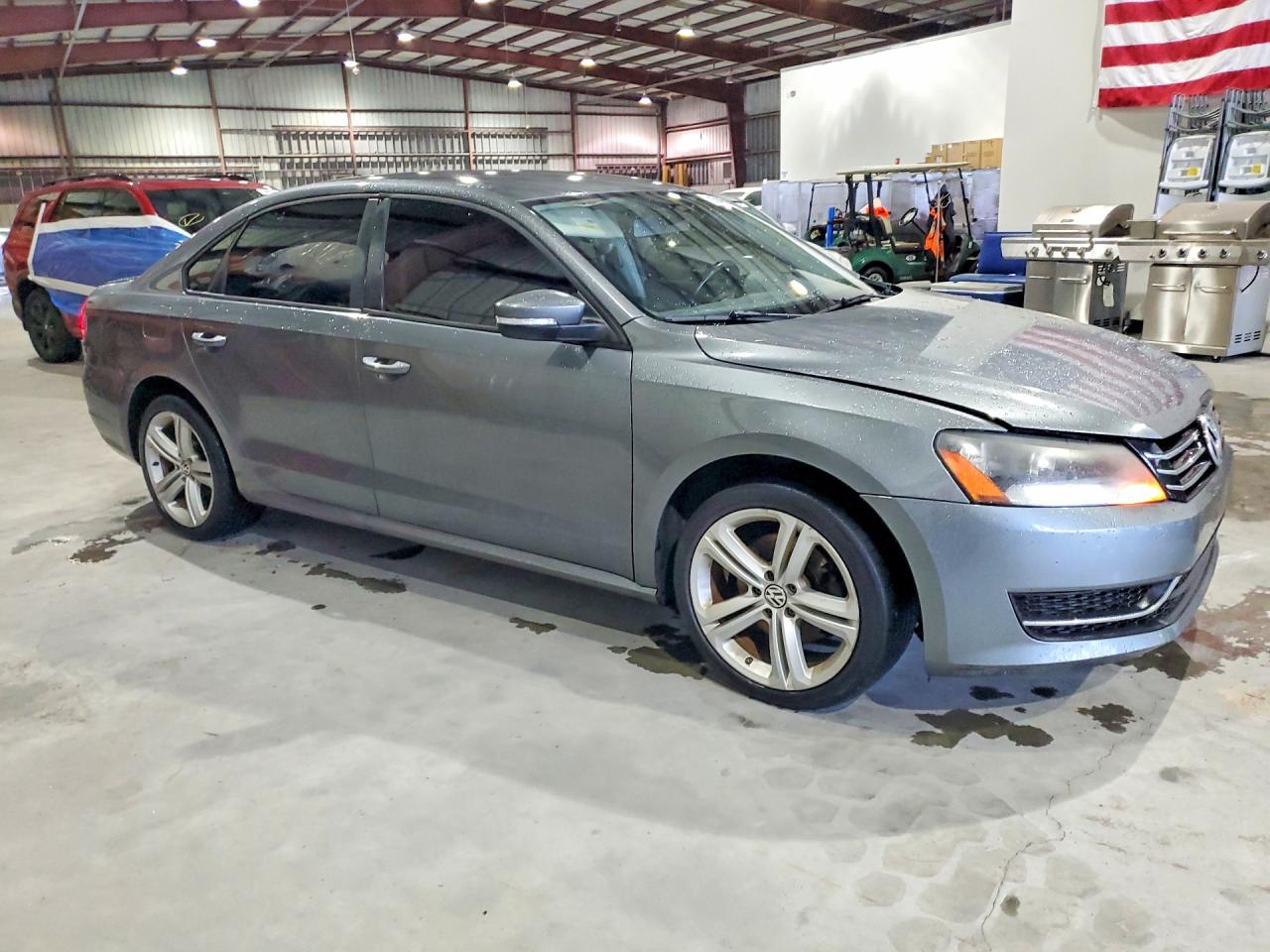 2013 Volkswagen Passat S Gray vin: 1VWAP7A34DC047339