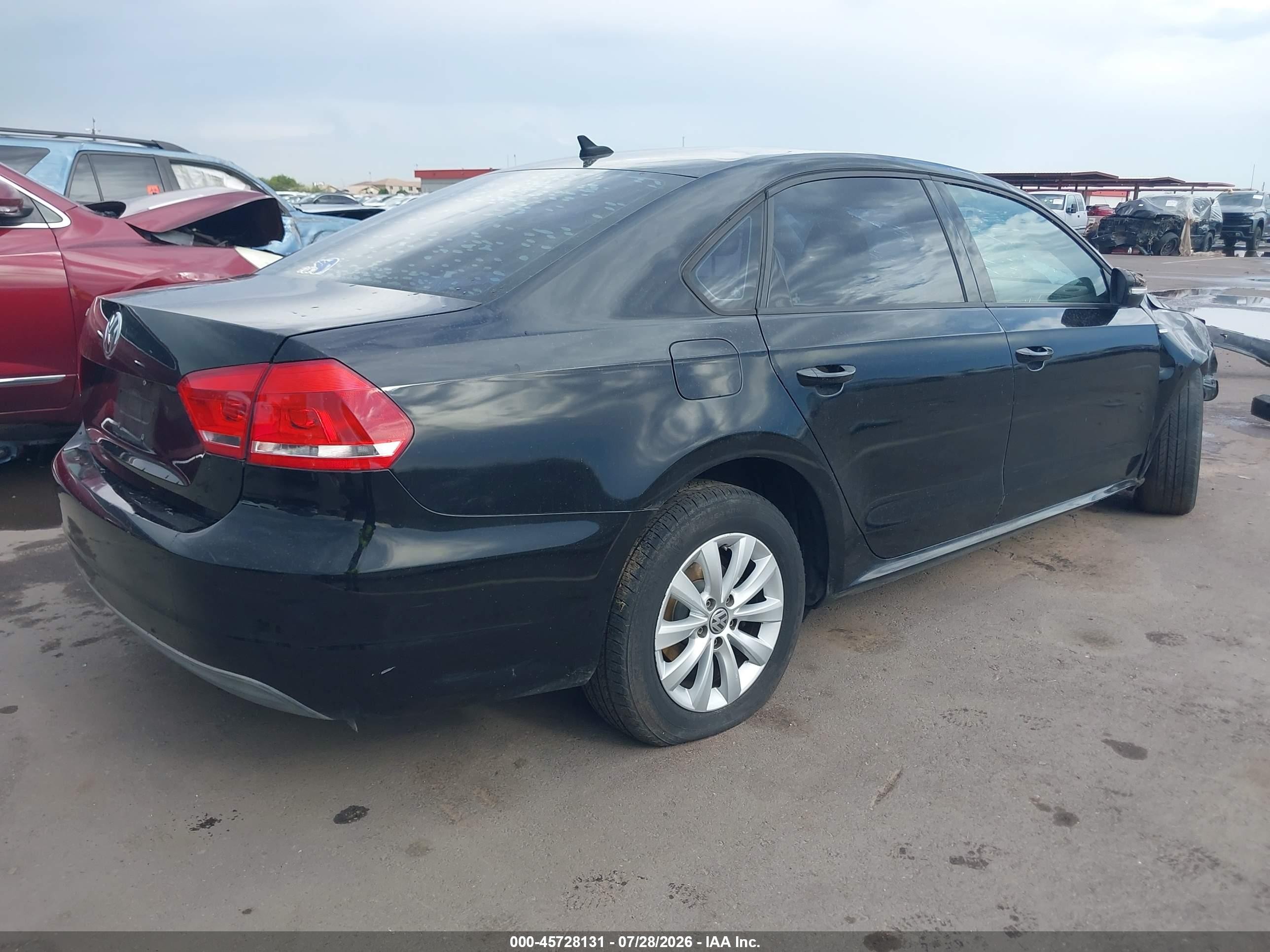 2013 Volkswagen Passat 2.5l Wolfsburg Edition Black vin: 1VWAP7A34DC142323