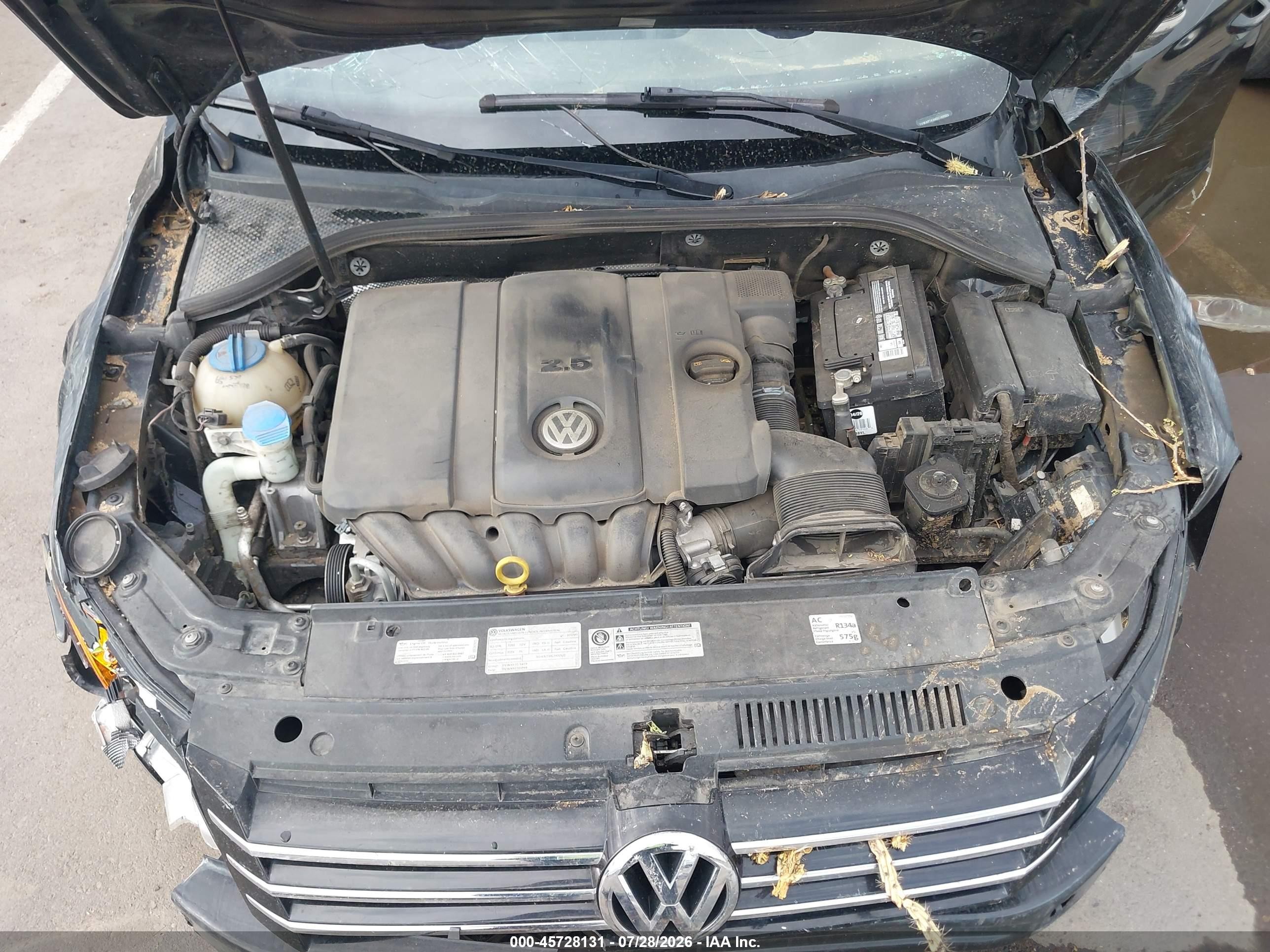 2013 Volkswagen Passat 2.5l Wolfsburg Edition Black vin: 1VWAP7A34DC142323