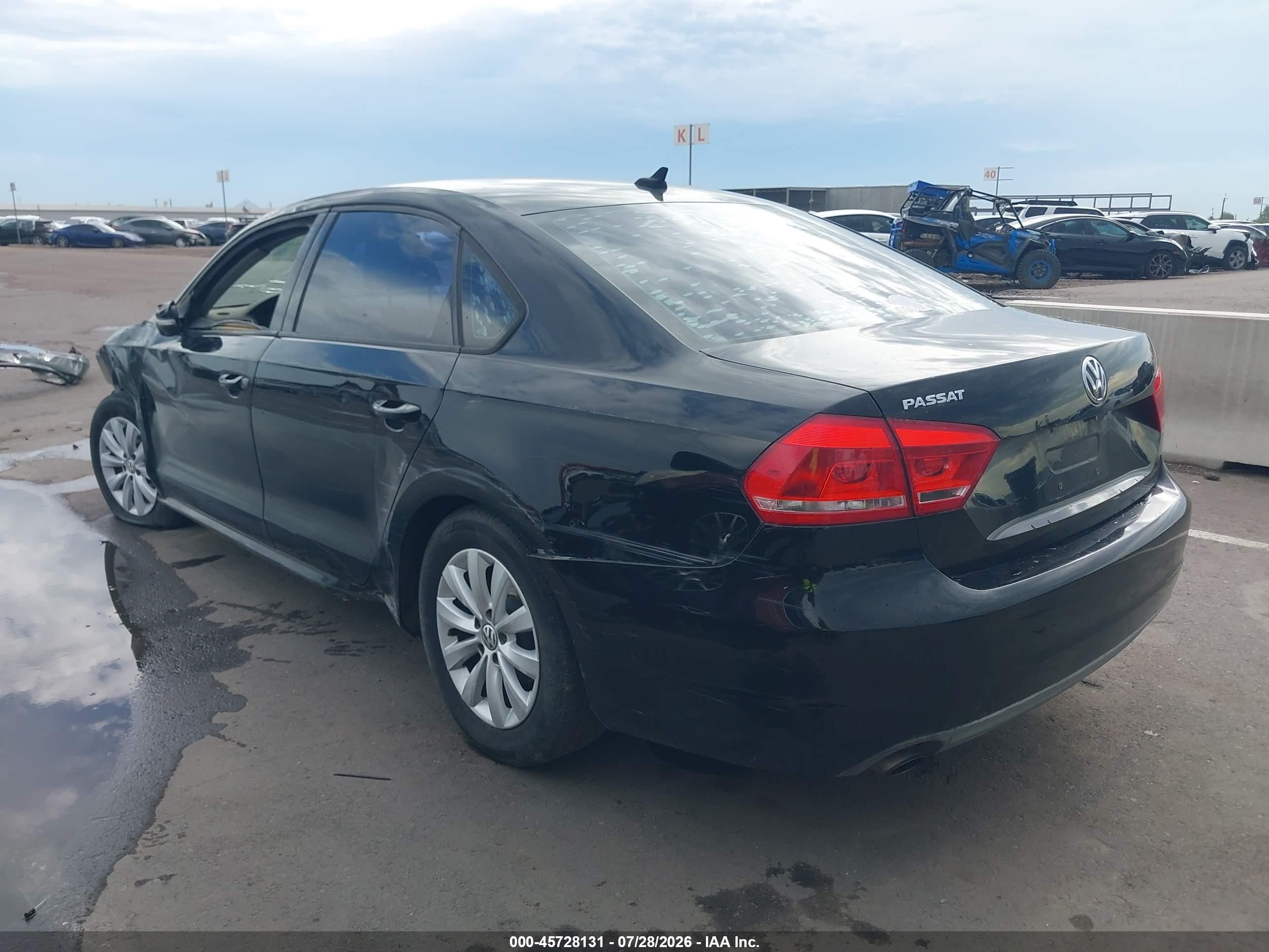 2013 Volkswagen Passat 2.5l Wolfsburg Edition Black vin: 1VWAP7A34DC142323