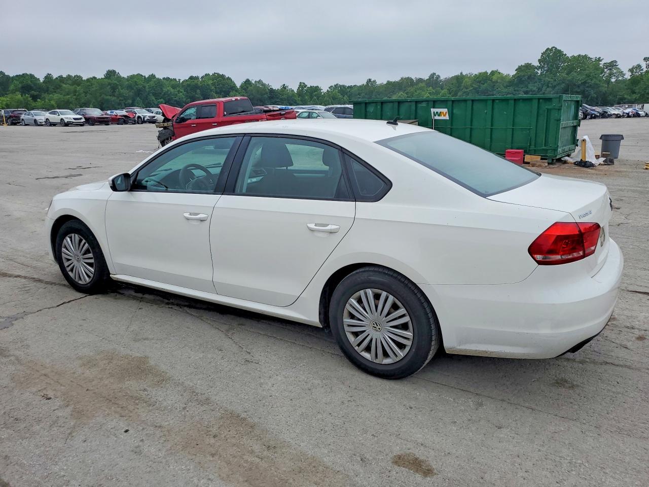 2014 Volkswagen Passat S White vin: 1VWAP7A34EC008090