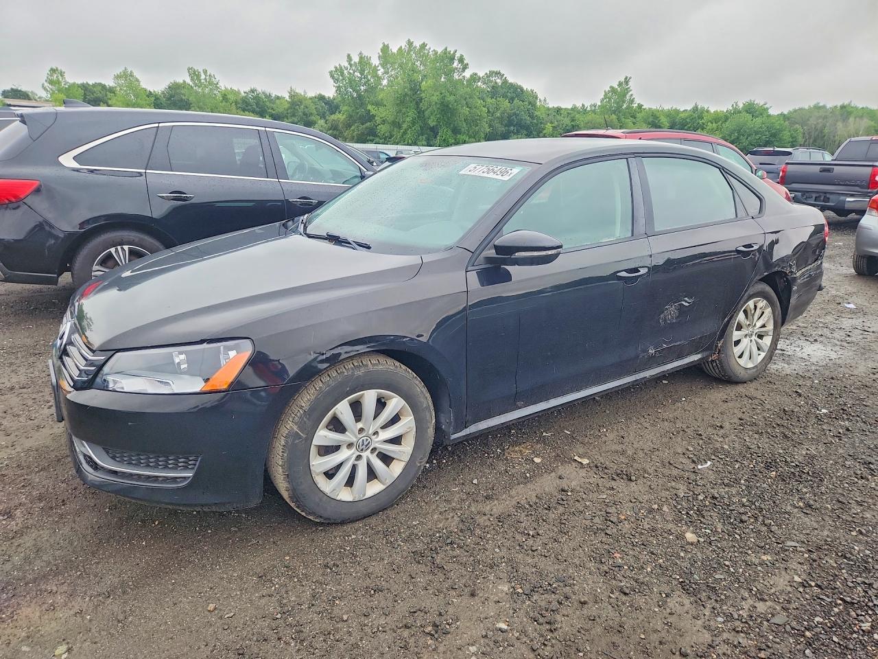 2012 Volkswagen Passat S Black vin: 1VWAP7A35CC005437