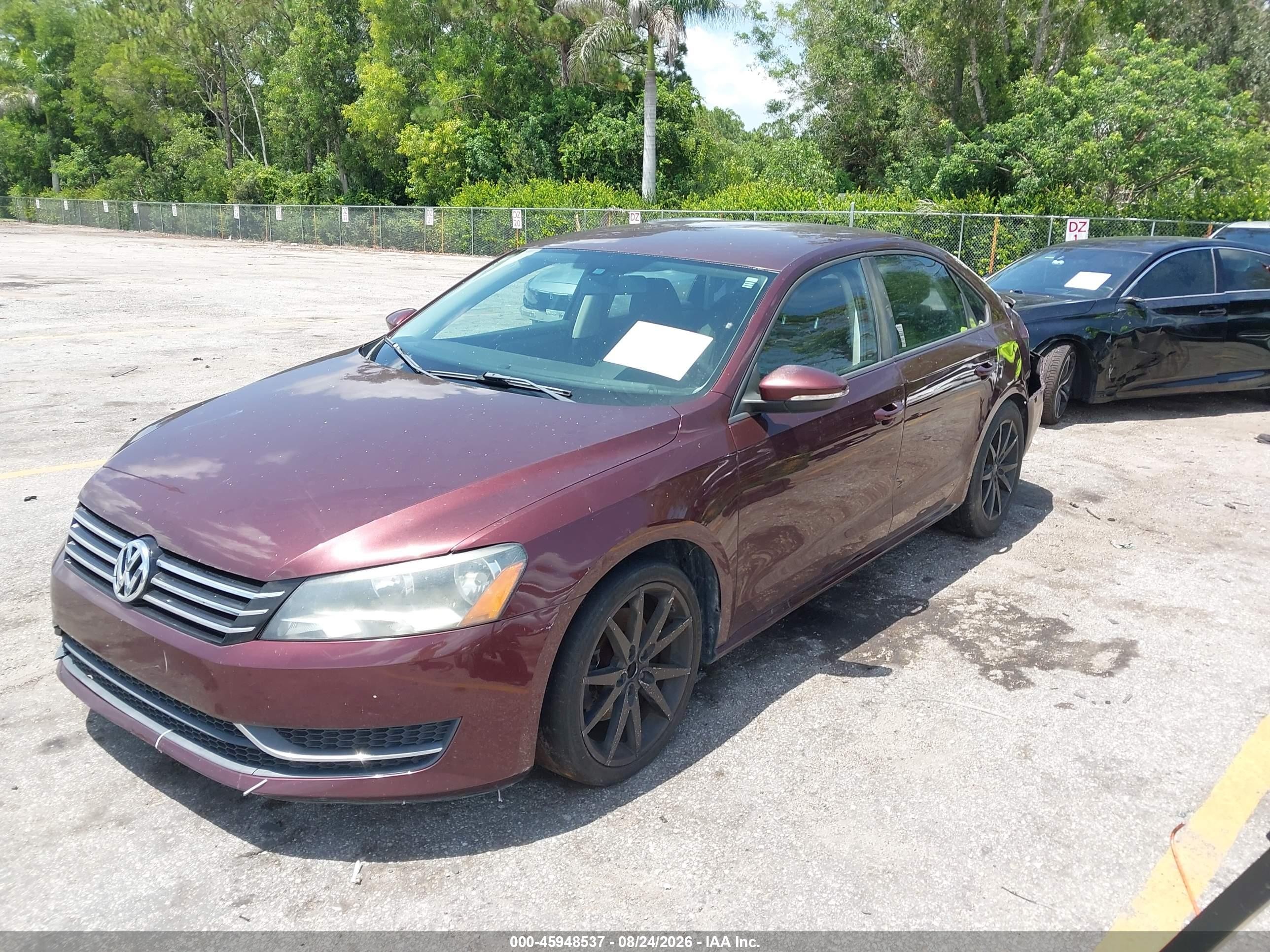 2012 Volkswagen Passat 2.5l S Burgundy vin: 1VWAP7A35CC054346