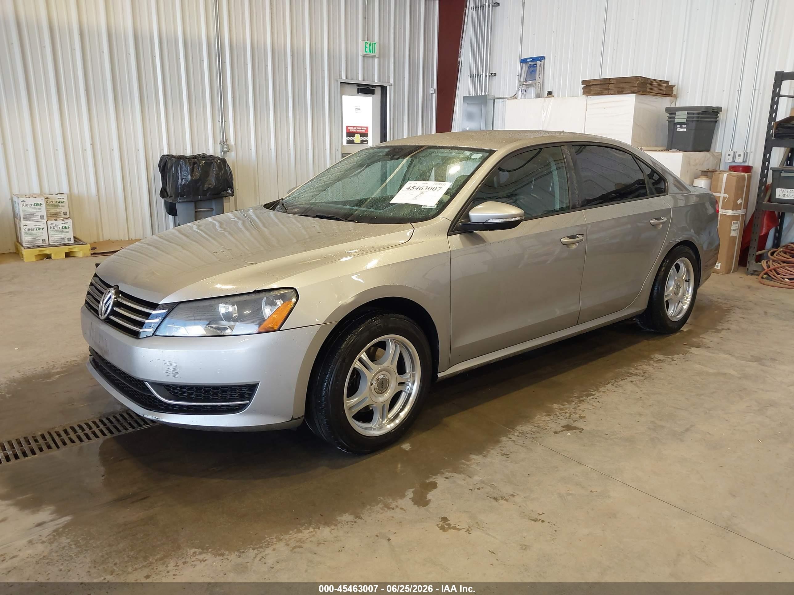 2012 Volkswagen Passat 2.5l S Gray vin: 1VWAP7A35CC080770