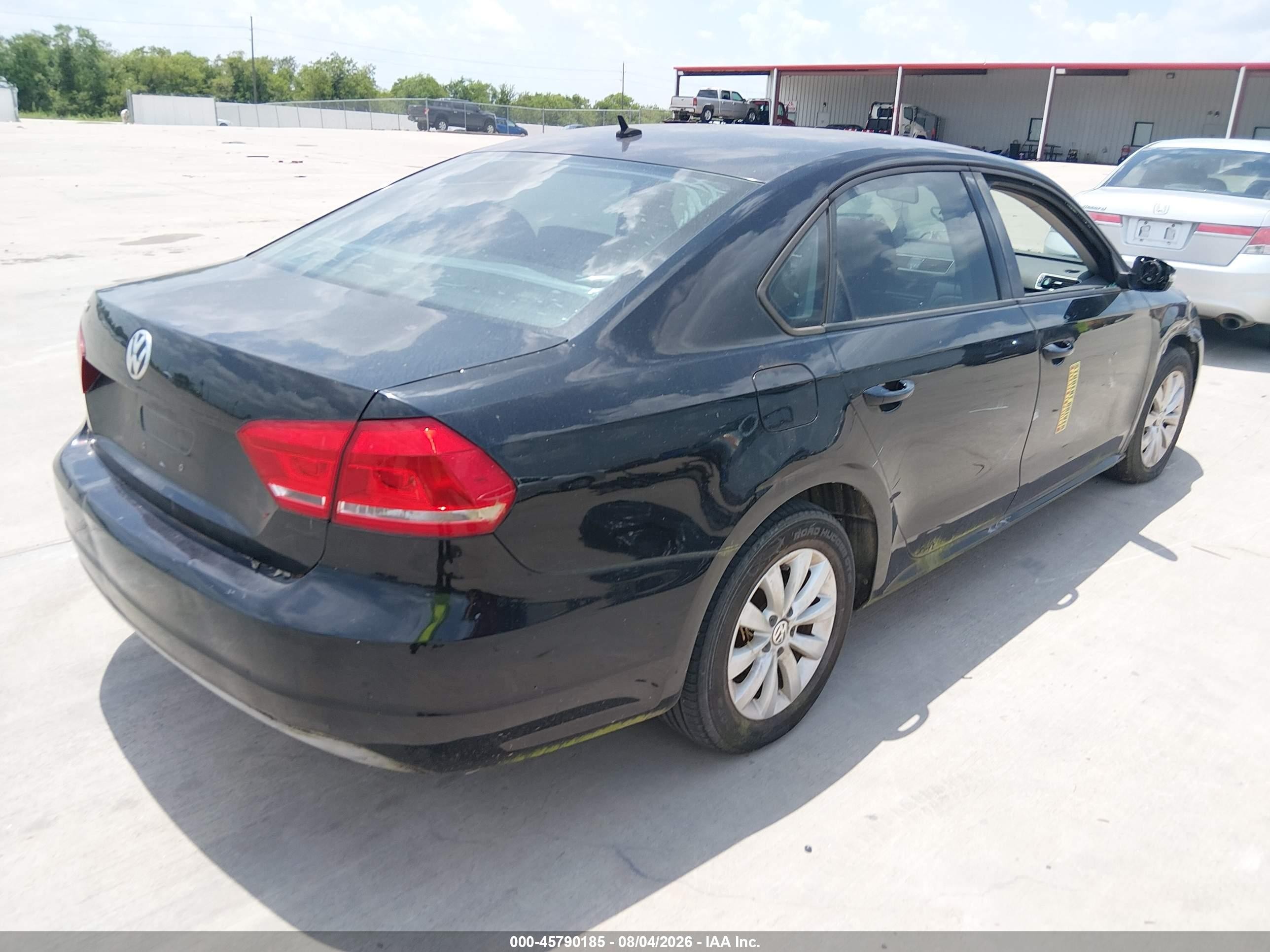 2013 Volkswagen Passat 2.5l S Black vin: 1VWAP7A35DC020392