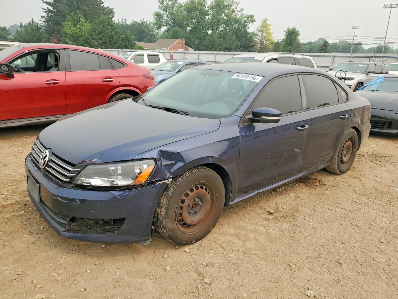 2013 Volkswagen Passat S Blue vin: 1VWAP7A35DC078213