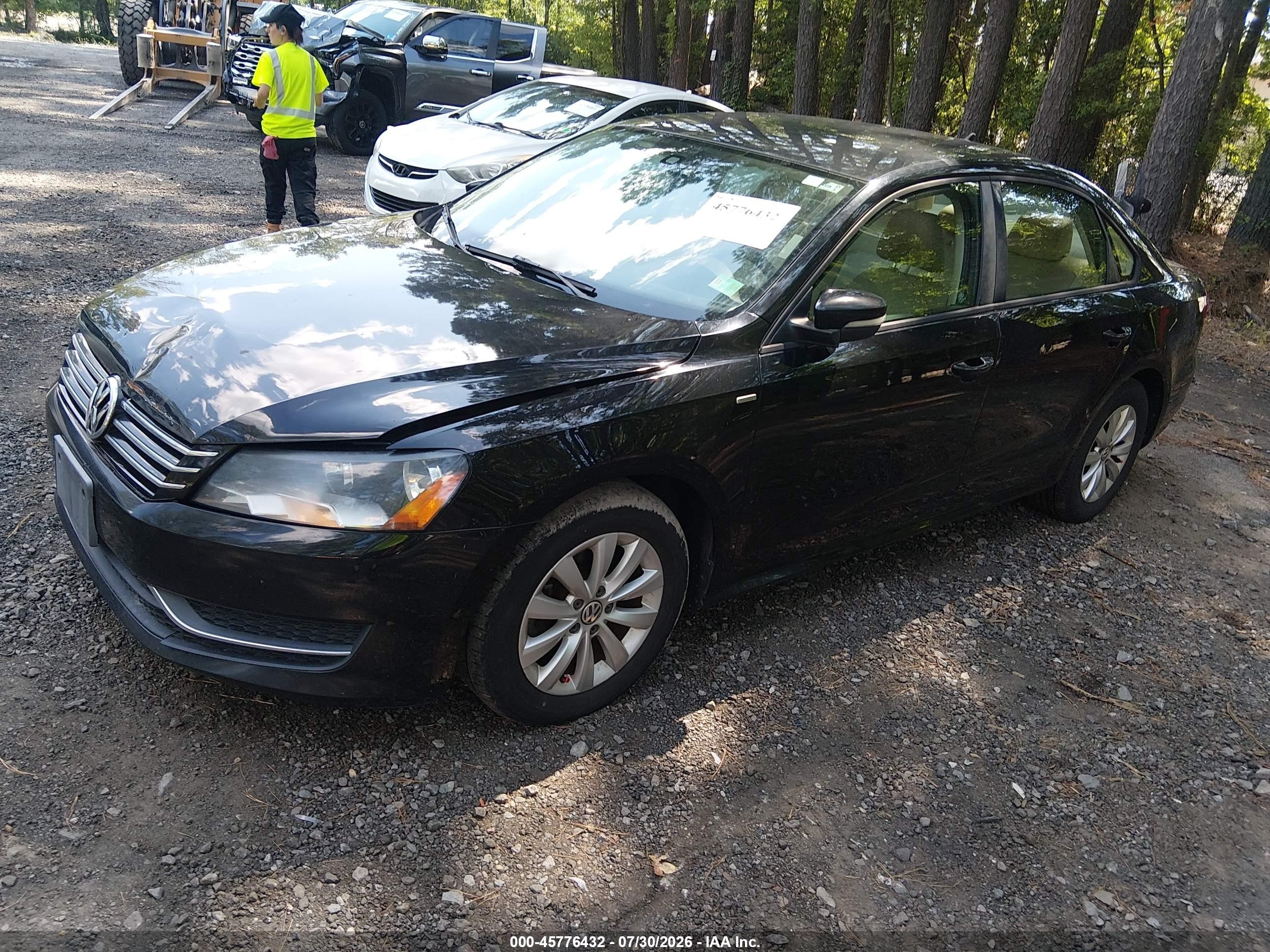 2013 Volkswagen Passat 2.5l Wolfsburg Edition Black vin: 1VWAP7A35DC134182