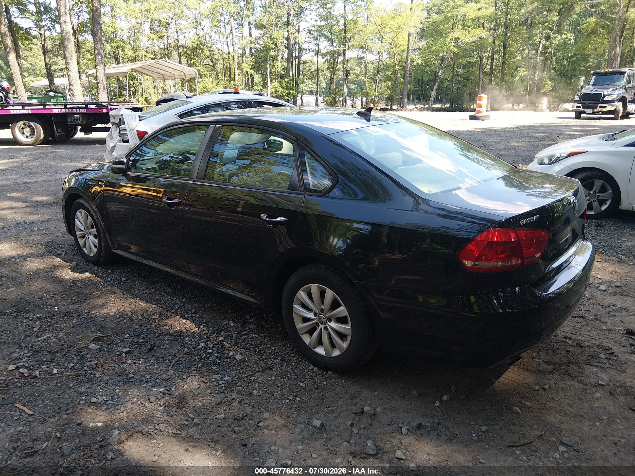 2013 Volkswagen Passat 2.5l Wolfsburg Edition Black vin: 1VWAP7A35DC134182