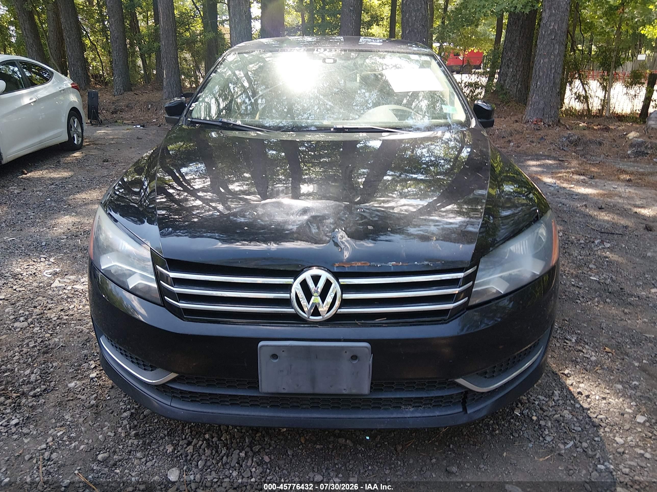2013 Volkswagen Passat 2.5l Wolfsburg Edition Black vin: 1VWAP7A35DC134182