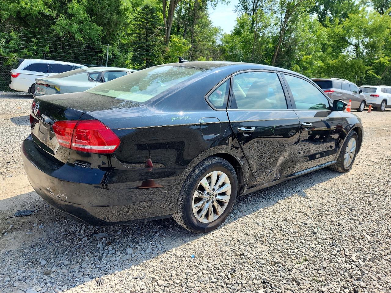 2014 Volkswagen Passat S Black vin: 1VWAP7A35EC003562