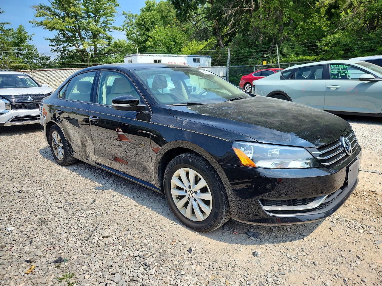 2014 Volkswagen Passat S Black vin: 1VWAP7A35EC003562