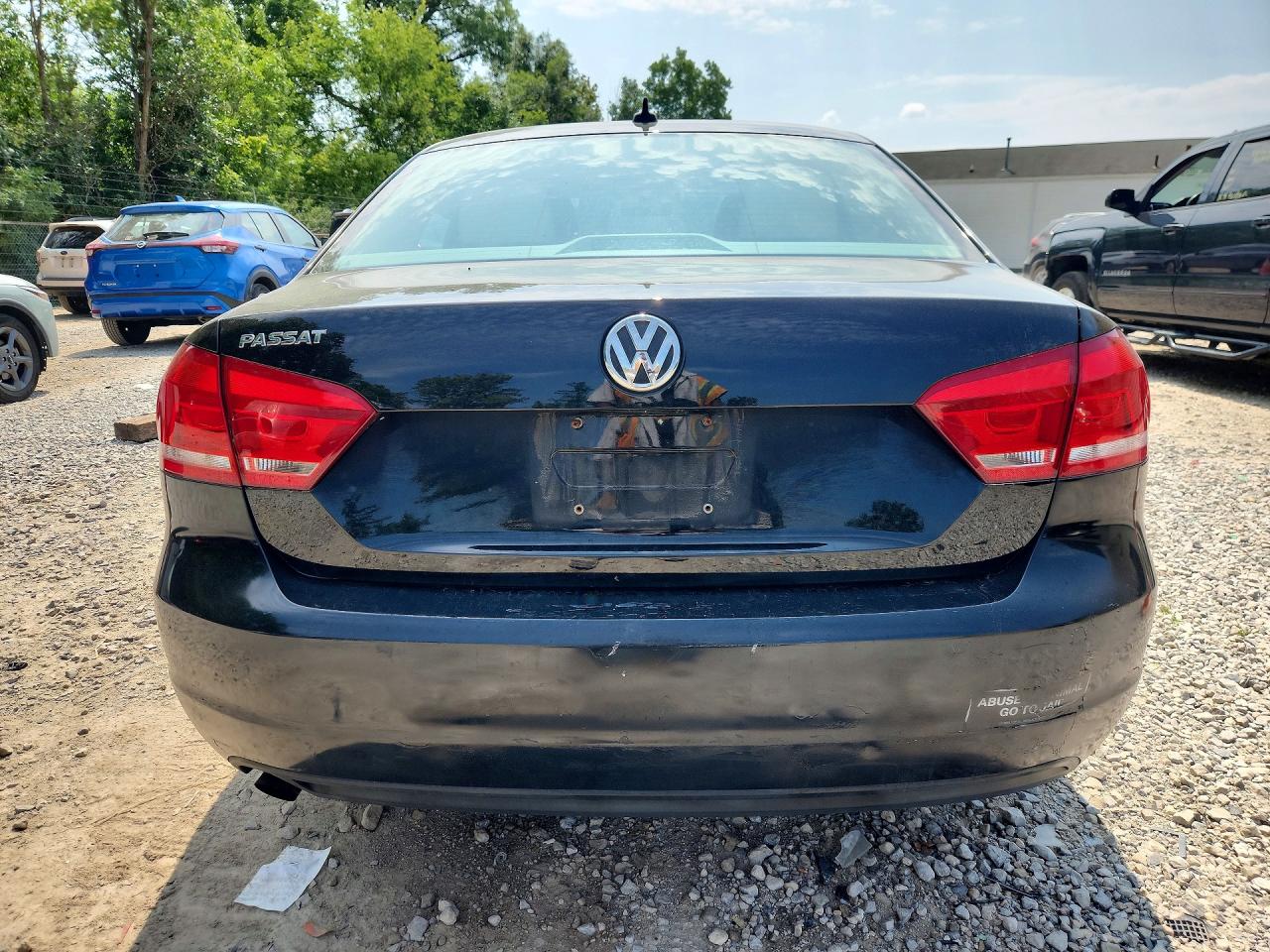 2014 Volkswagen Passat S Black vin: 1VWAP7A35EC003562