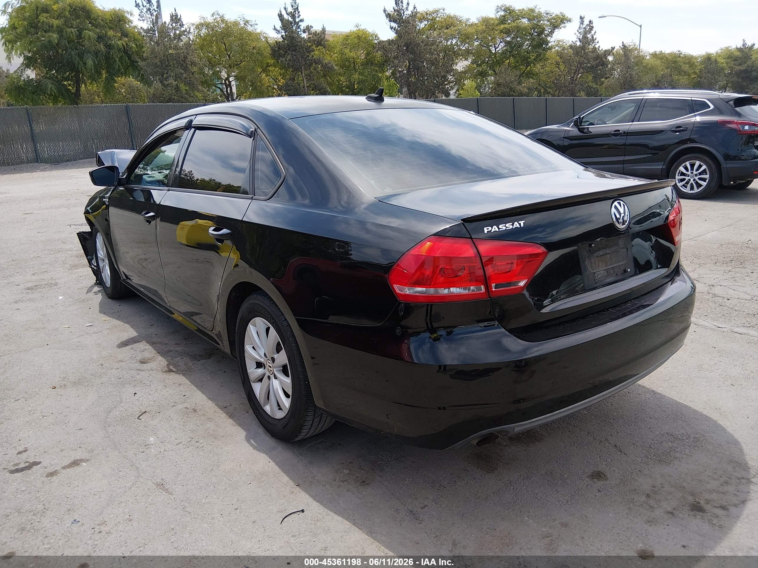 2014 Volkswagen Passat 2.5l Wolfsburg Edition Black vin: 1VWAP7A35EC012522