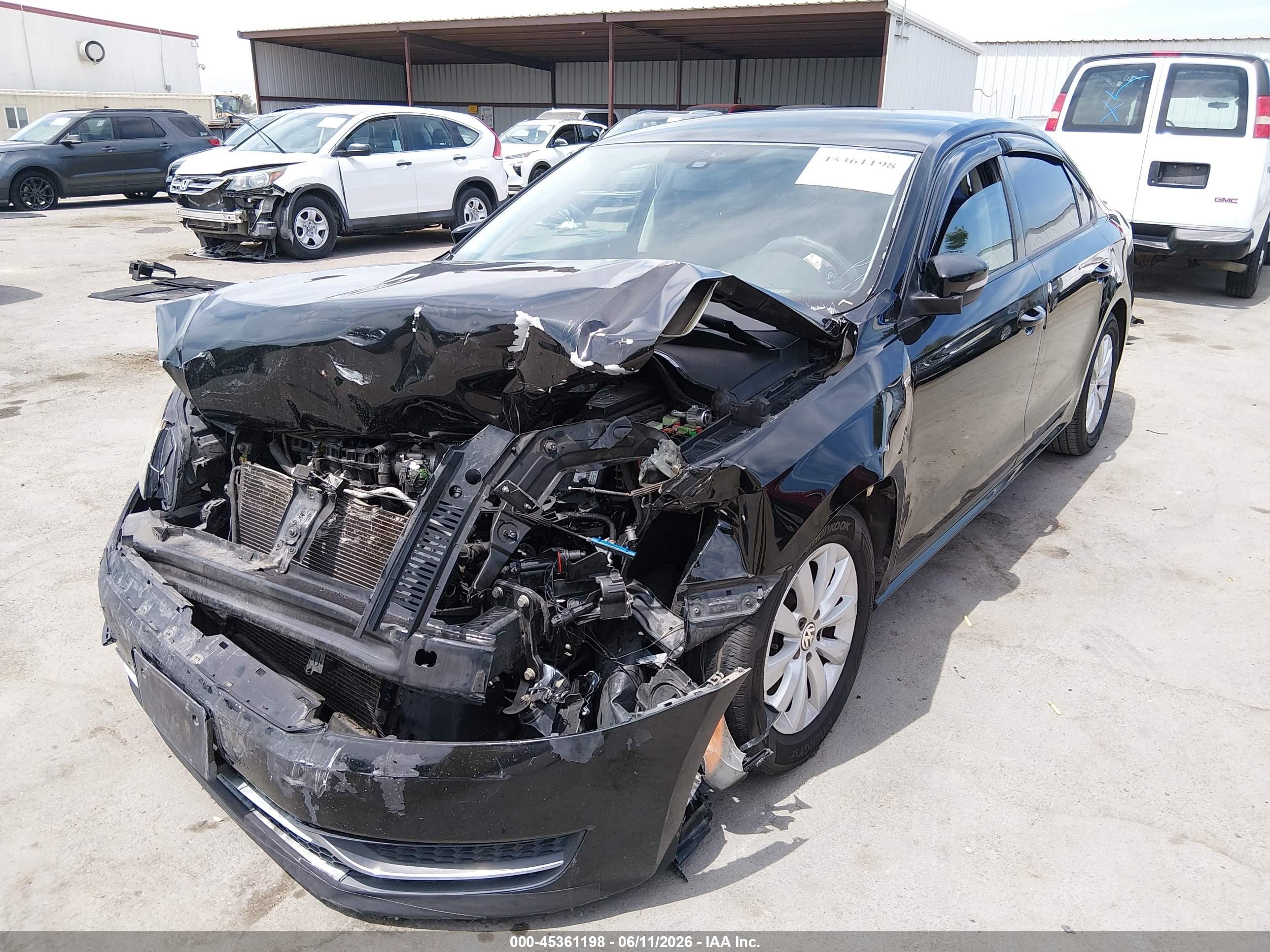 2014 Volkswagen Passat 2.5l Wolfsburg Edition Black vin: 1VWAP7A35EC012522
