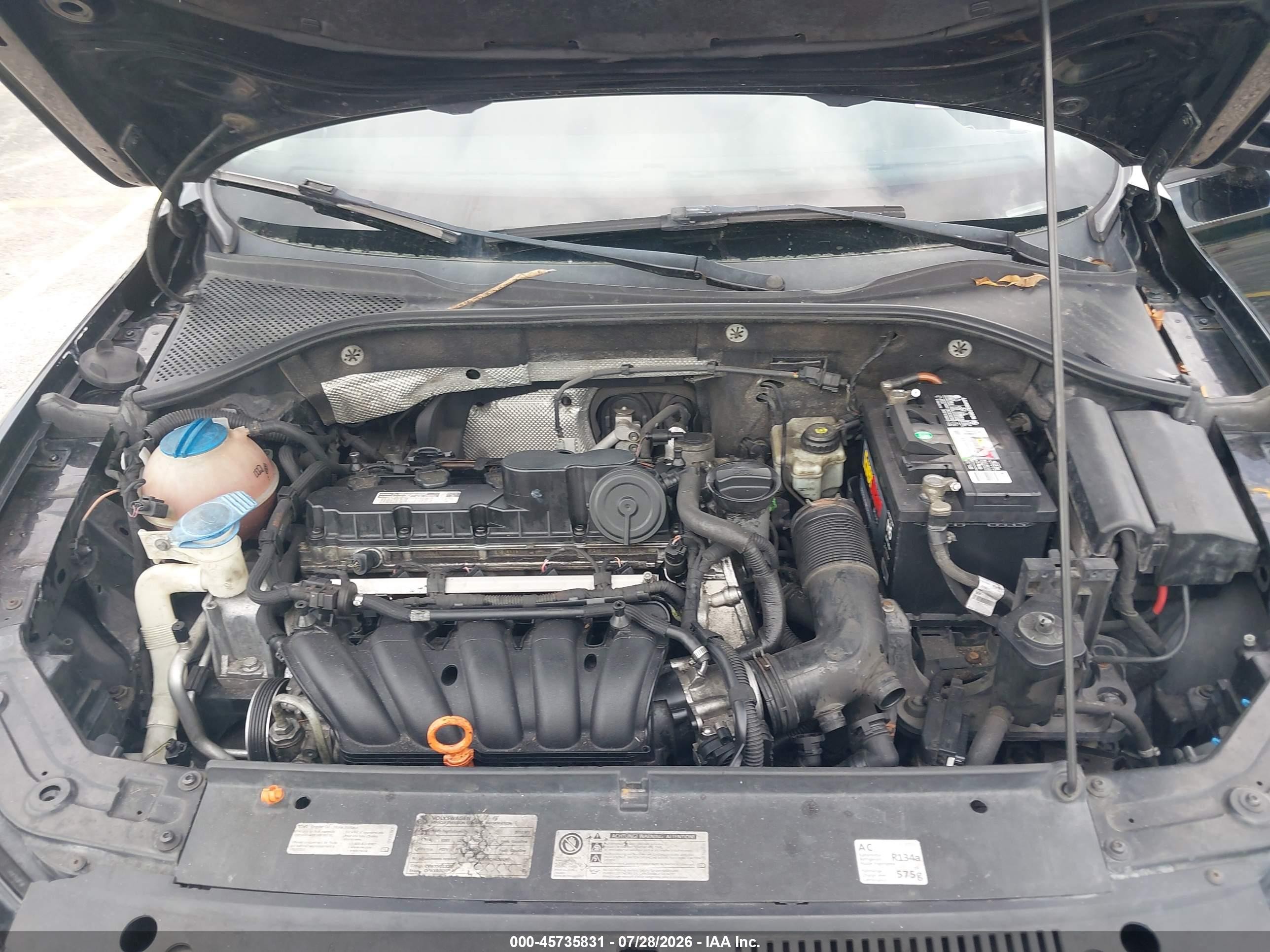 2012 Volkswagen Passat 2.5l S Black vin: 1VWAP7A36CC035014