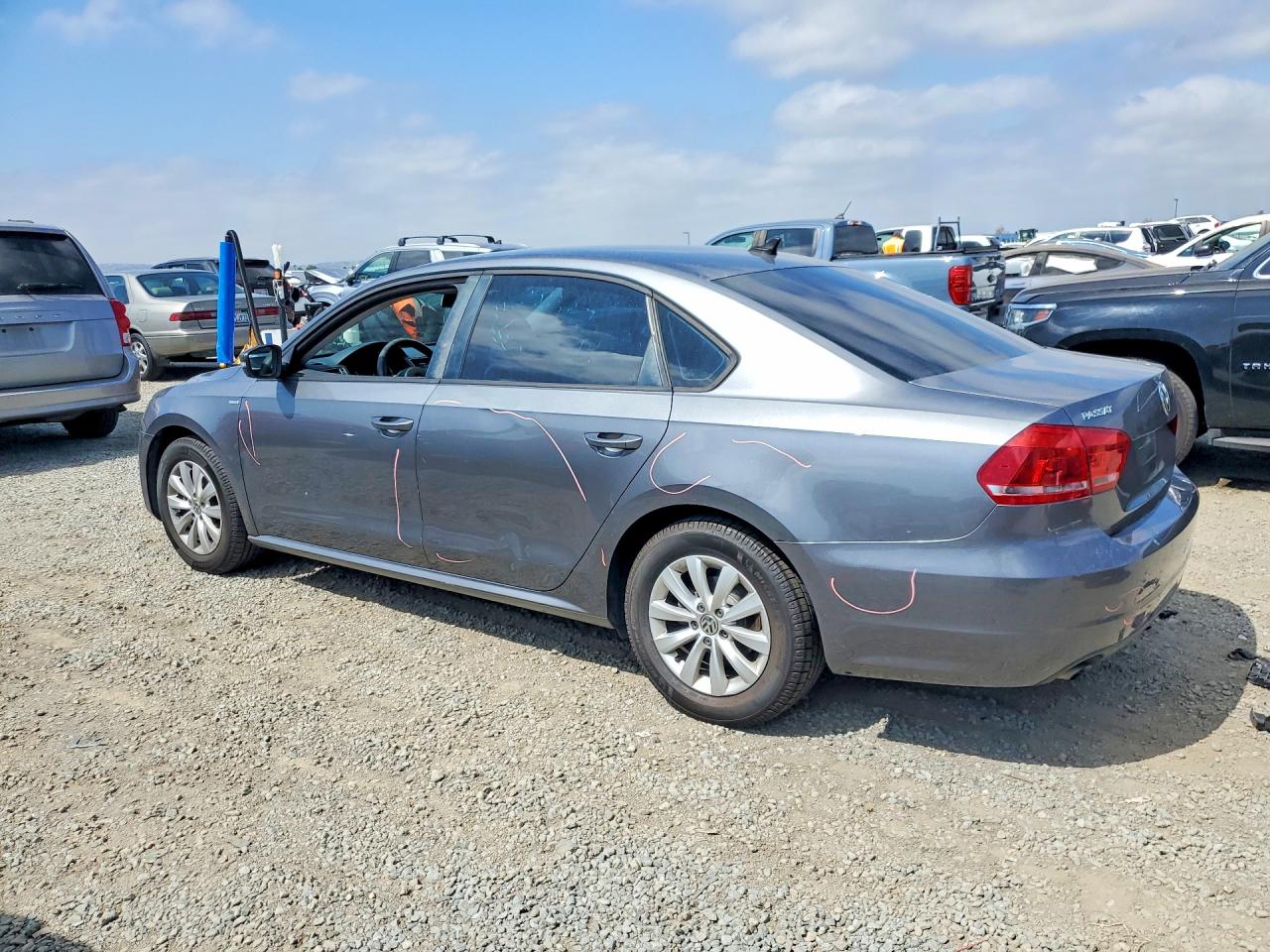 2013 Volkswagen Passat S Gray vin: 1VWAP7A36DC136717
