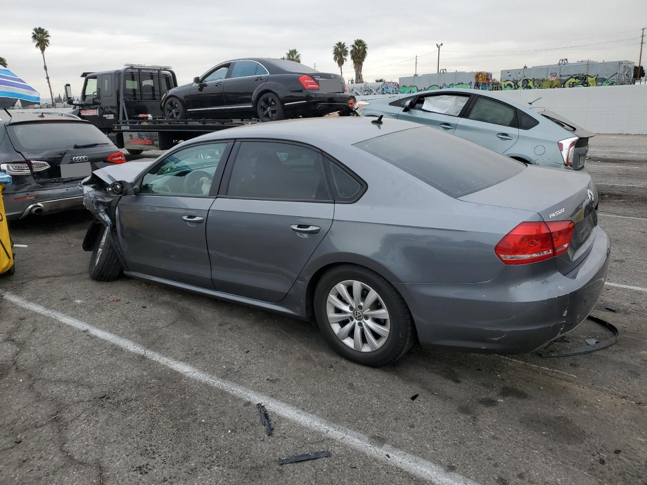 2013 Volkswagen Passat S Gray vin: 1VWAP7A37DC083719