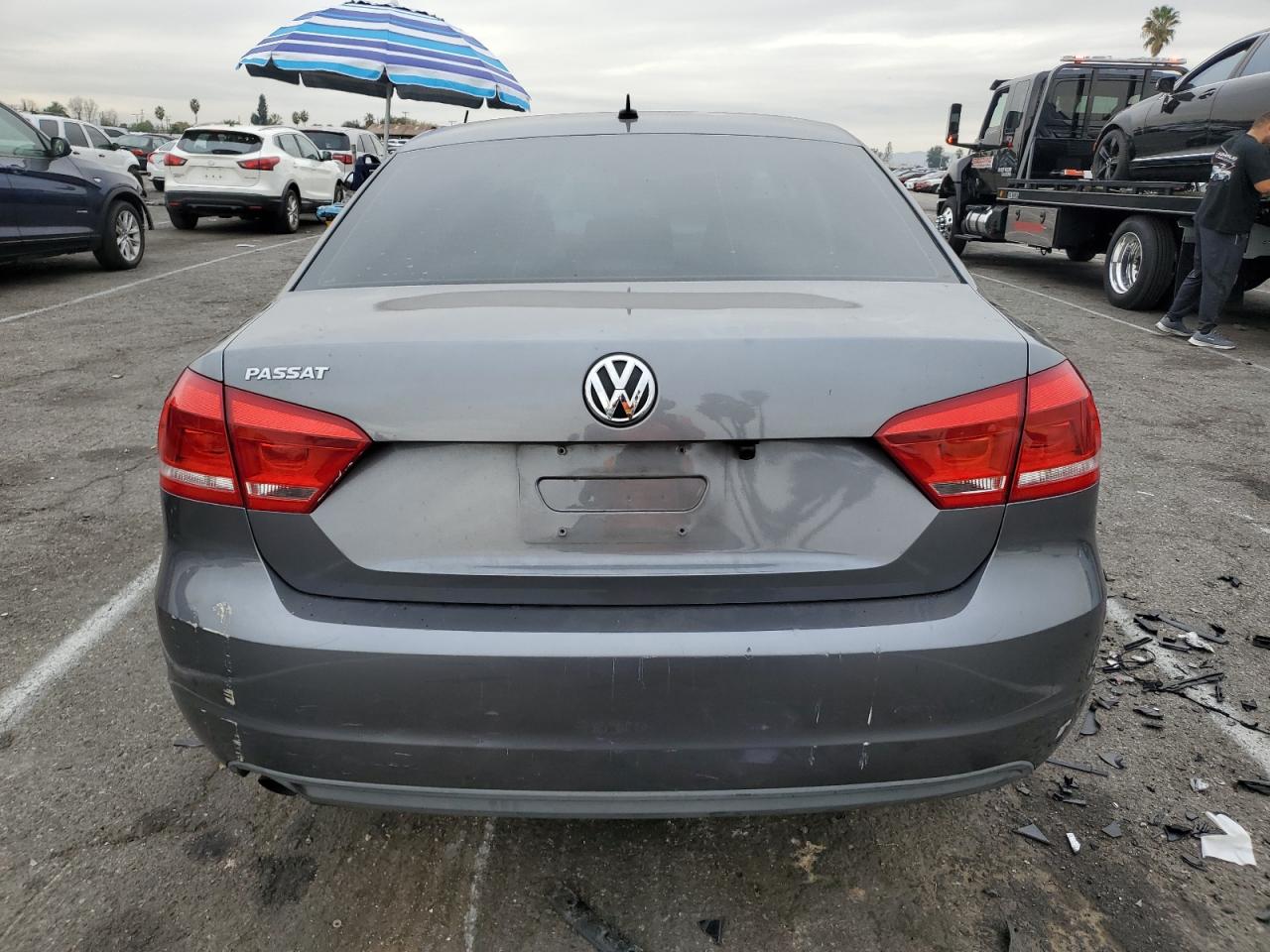 2013 Volkswagen Passat S Gray vin: 1VWAP7A37DC083719