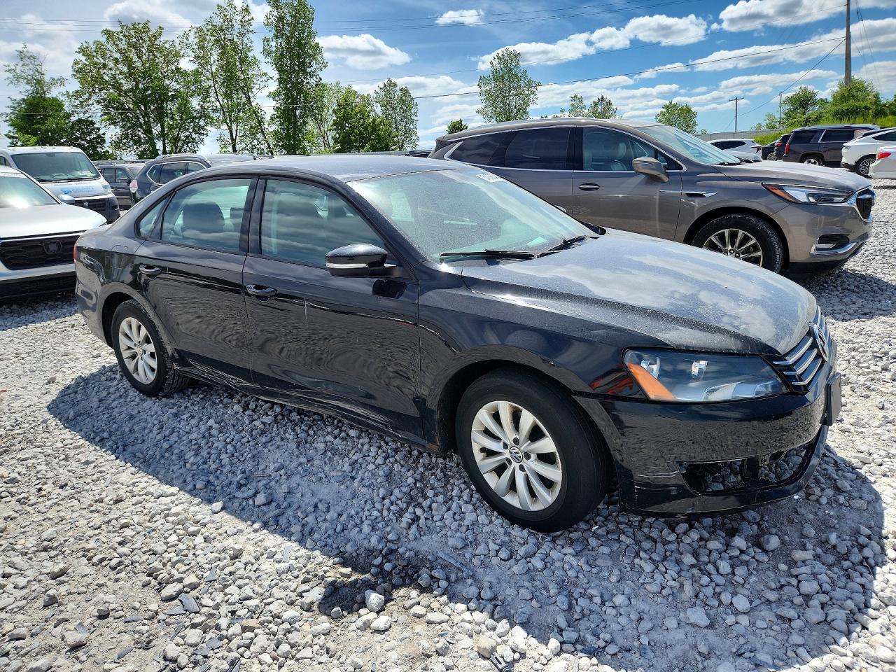 2013 Volkswagen Passat S Black vin: 1VWAP7A37DC088175