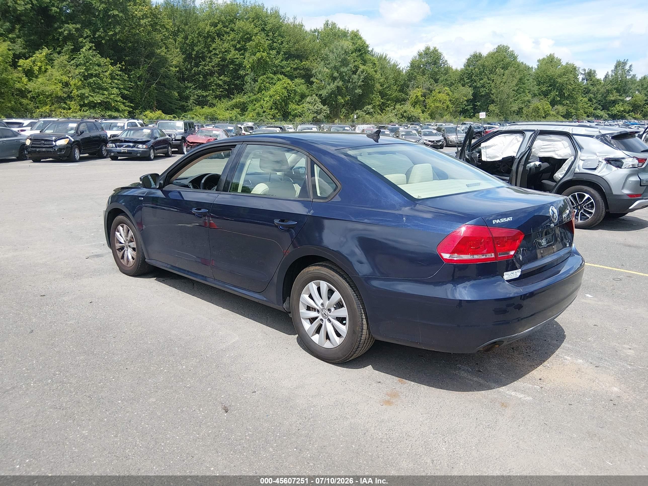 2013 Volkswagen Passat 2.5l Wolfsburg Edition Blue vin: 1VWAP7A37DC132675