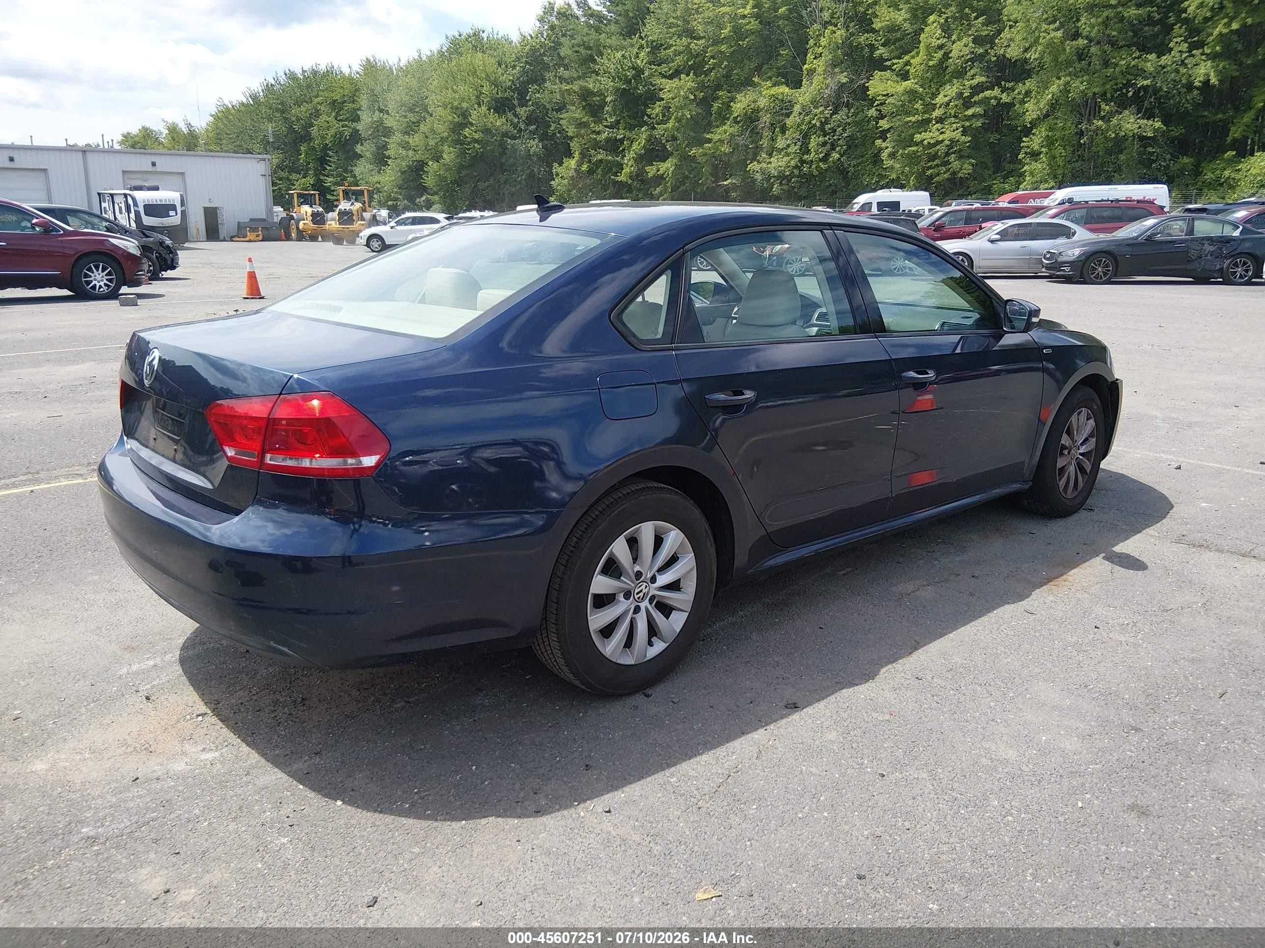 2013 Volkswagen Passat 2.5l Wolfsburg Edition Blue vin: 1VWAP7A37DC132675