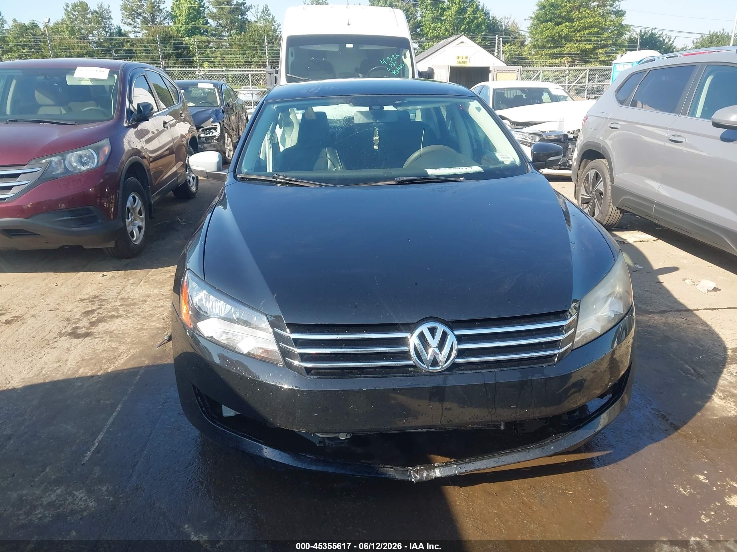 2014 Volkswagen Passat 2.5l Wolfsburg Edition Black vin: 1VWAP7A37EC008262