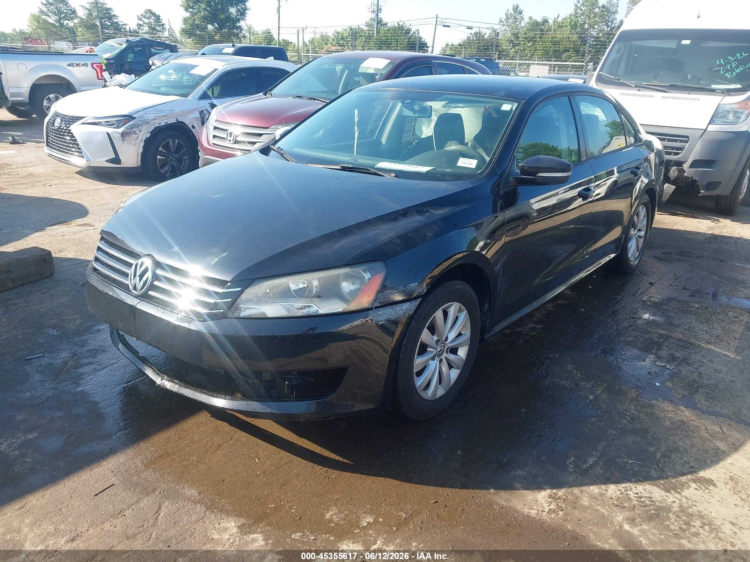 2014 Volkswagen Passat 2.5l Wolfsburg Edition Black vin: 1VWAP7A37EC008262
