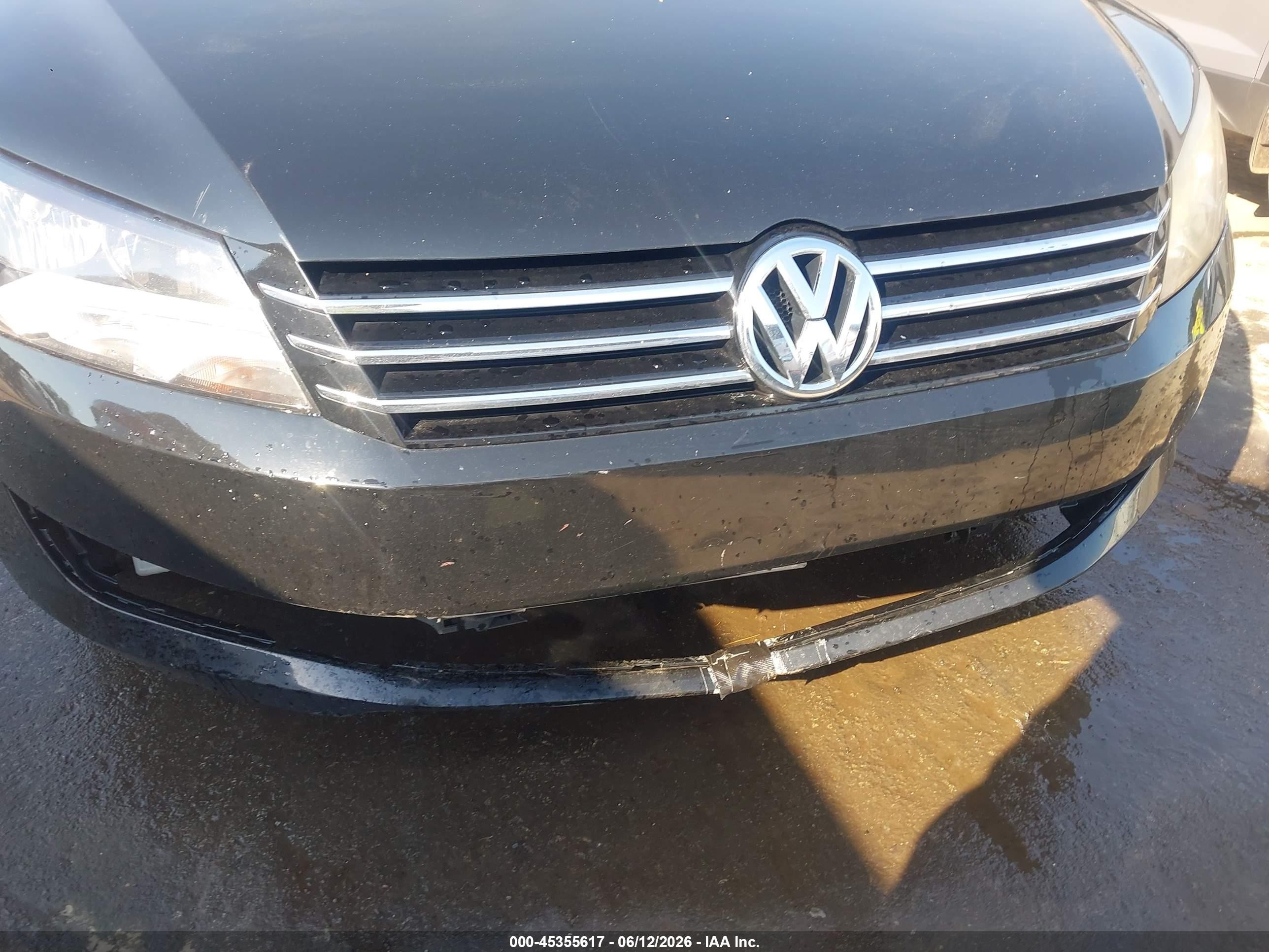 2014 Volkswagen Passat 2.5l Wolfsburg Edition Black vin: 1VWAP7A37EC008262