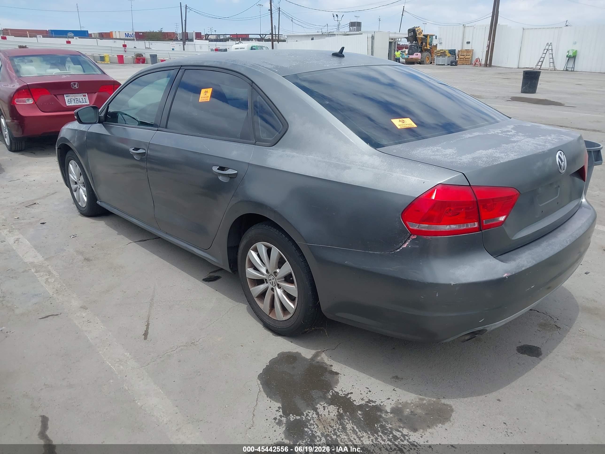 2012 Volkswagen Passat 2.5l S Black vin: 1VWAP7A38CC064790