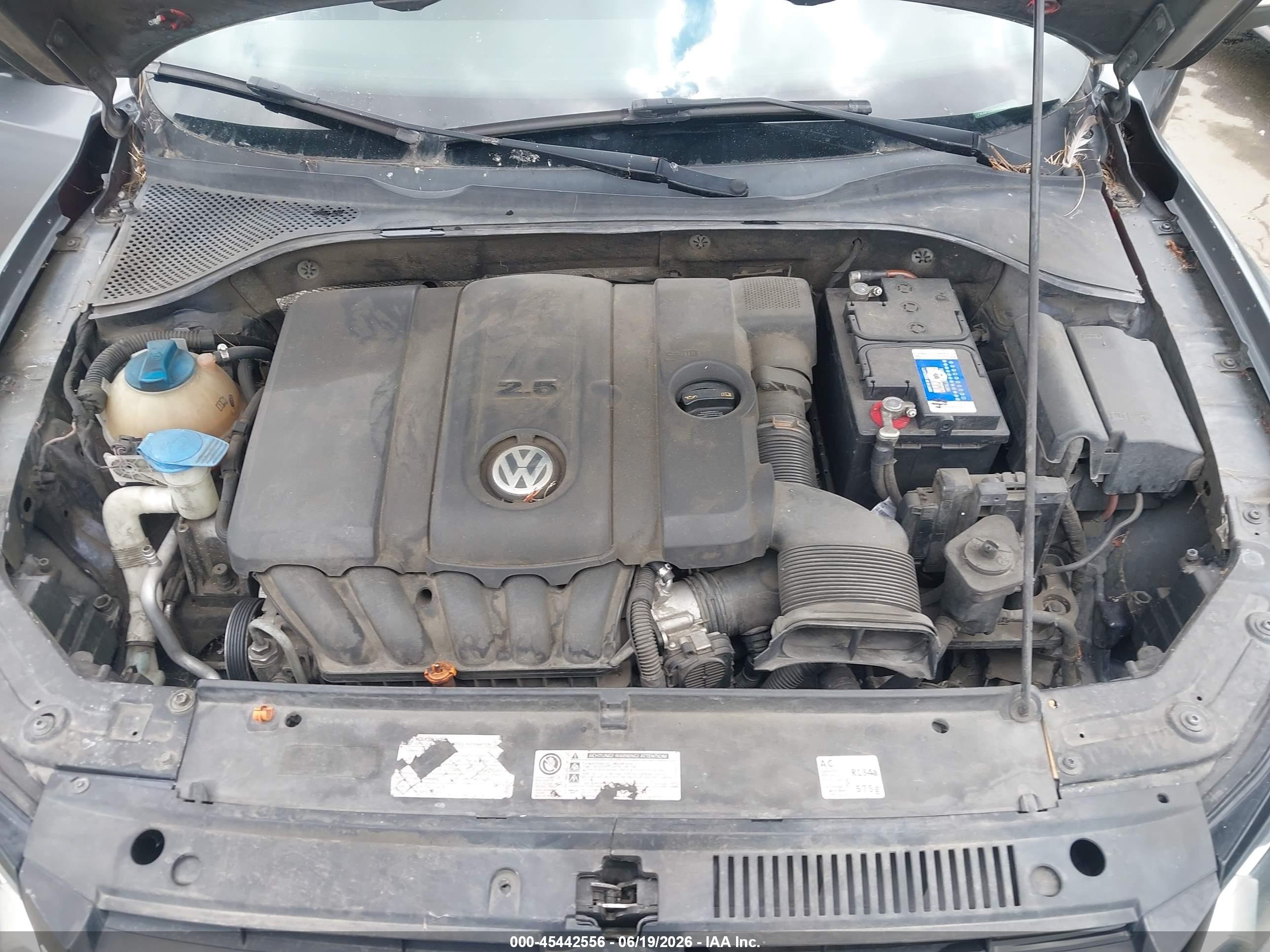 2012 Volkswagen Passat 2.5l S Black vin: 1VWAP7A38CC064790