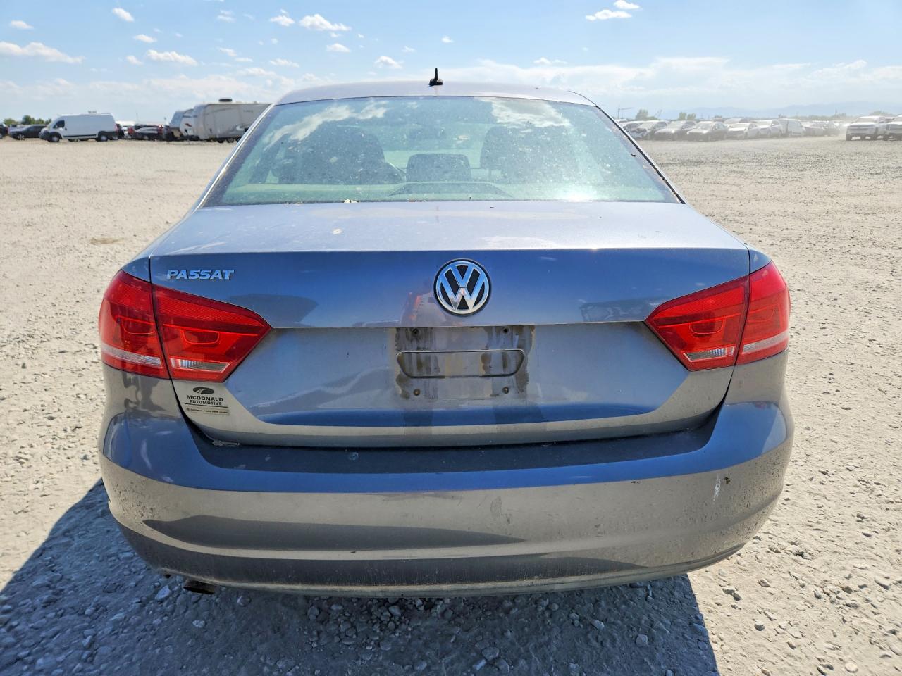 2013 Volkswagen Passat S Gray vin: 1VWAP7A38DC012531