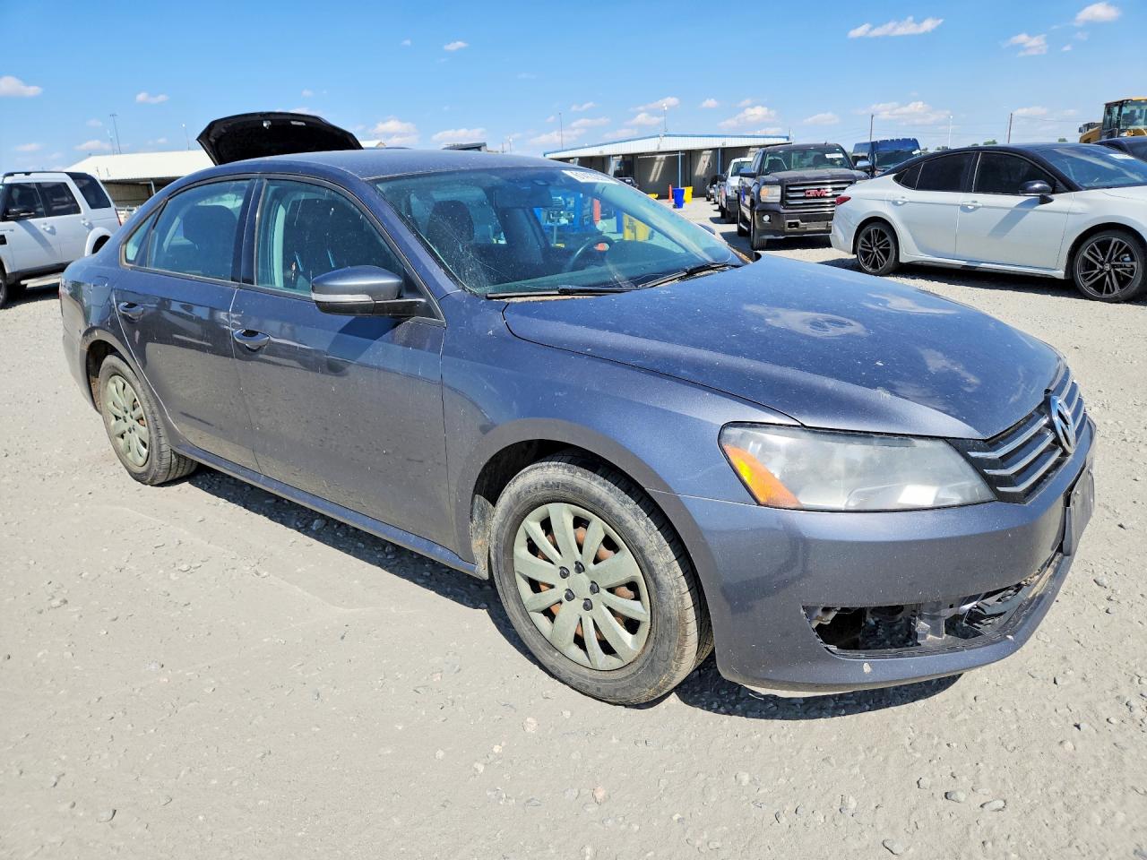 2013 Volkswagen Passat S Gray vin: 1VWAP7A38DC012531