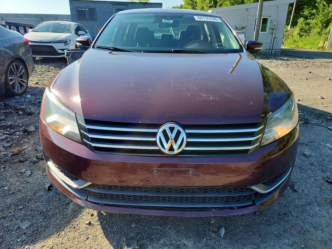 2013 Volkswagen Passat S Maroon vin: 1VWAP7A38DC043133