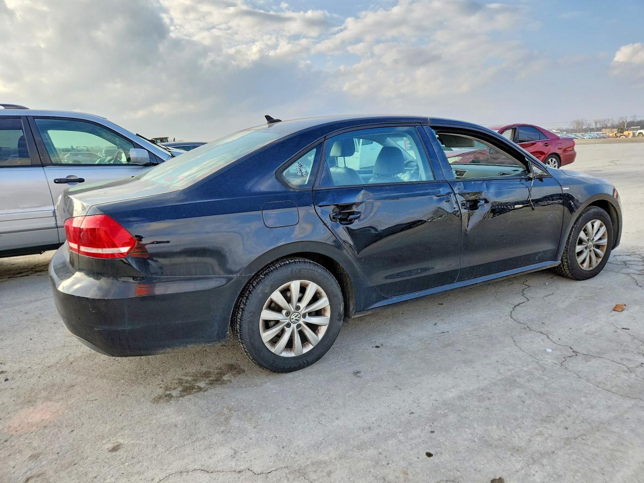 2013 Volkswagen Passat S Black vin: 1VWAP7A38DC145726