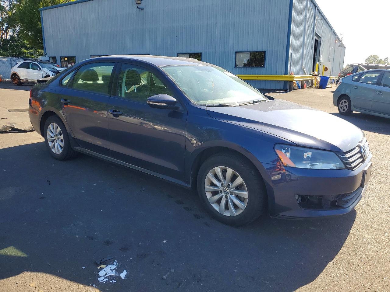 2012 Volkswagen Passat S Blue vin: 1VWAP7A39CC091125