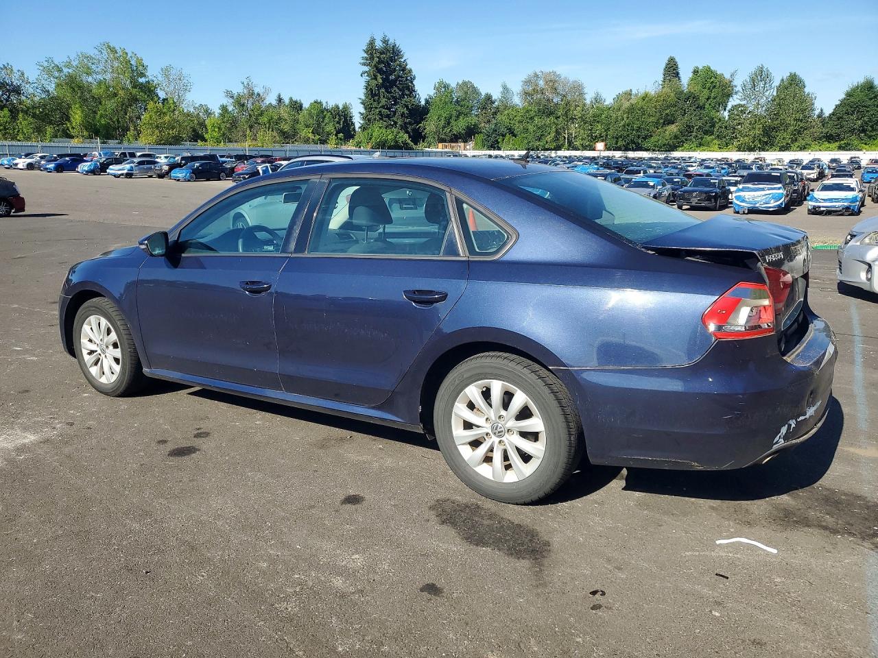 2012 Volkswagen Passat S Blue vin: 1VWAP7A39CC091125